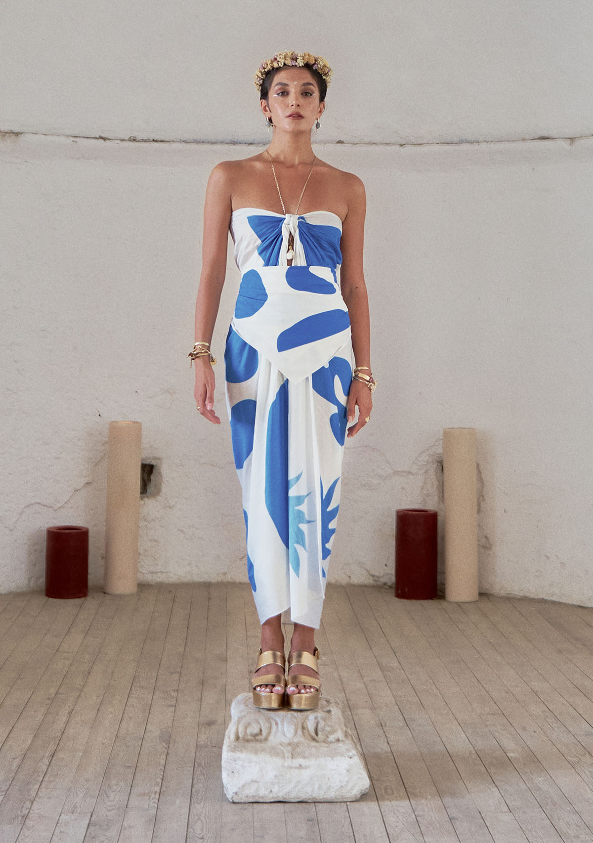 Tiny-Mavi Desenli Pareo-Pareo & Bandana-4-Milagron.com