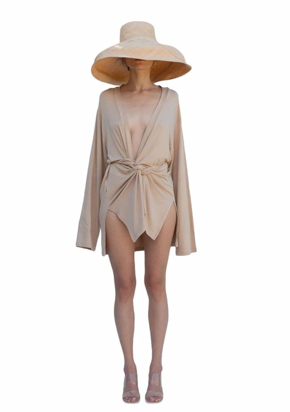 Tiny-Nude Bağlamalı Gömlek-Gömlek-1-Milagron.com