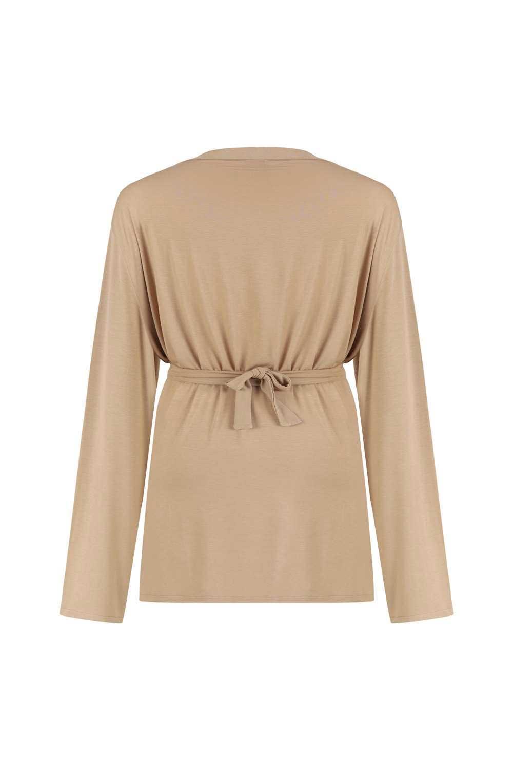 Tiny-Nude Bağlamalı Gömlek-Gömlek-3-Milagron.com