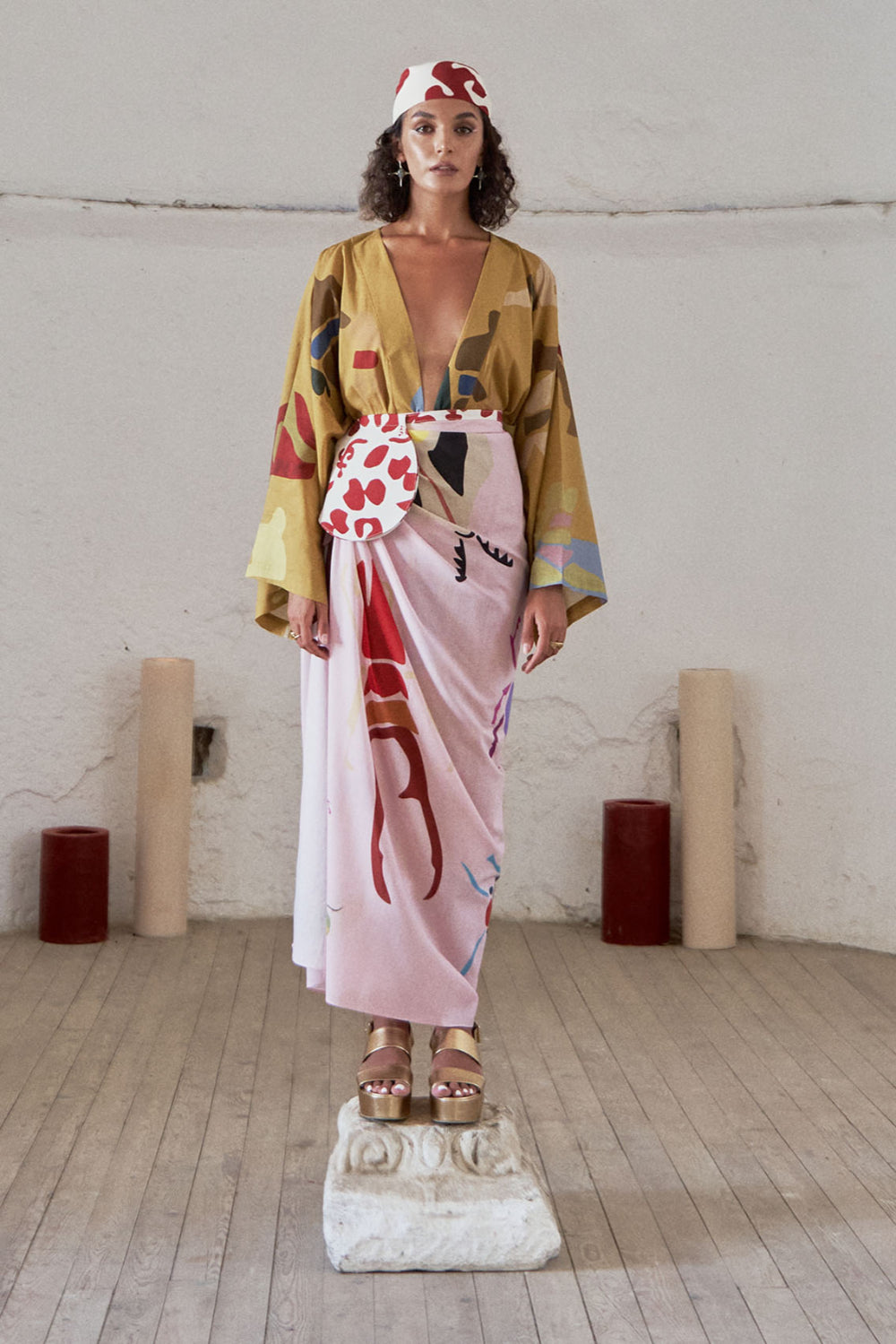 Tiny-Pembe Desenli Pareo-Pareo & Bandana-1-Milagron.com