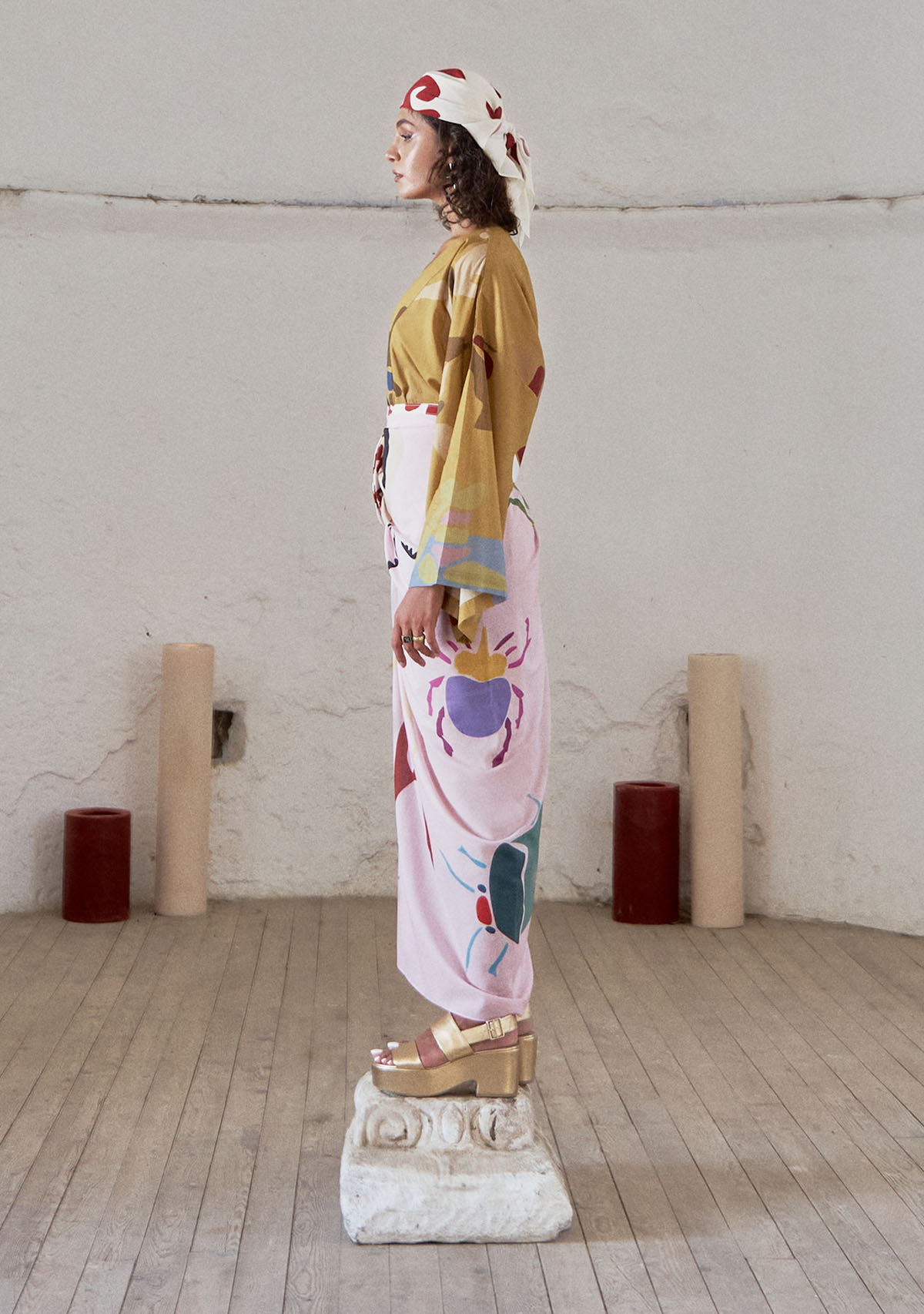 Tiny-Pembe Desenli Pareo-Pareo & Bandana-4-Milagron.com