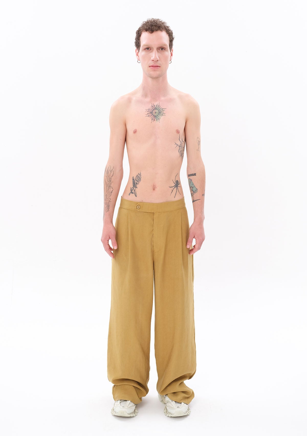 Tiny-SORUNLU - Açık Yeşil Tencel™ Pantolon-Kumaş Pantolon-1-Milagron.com