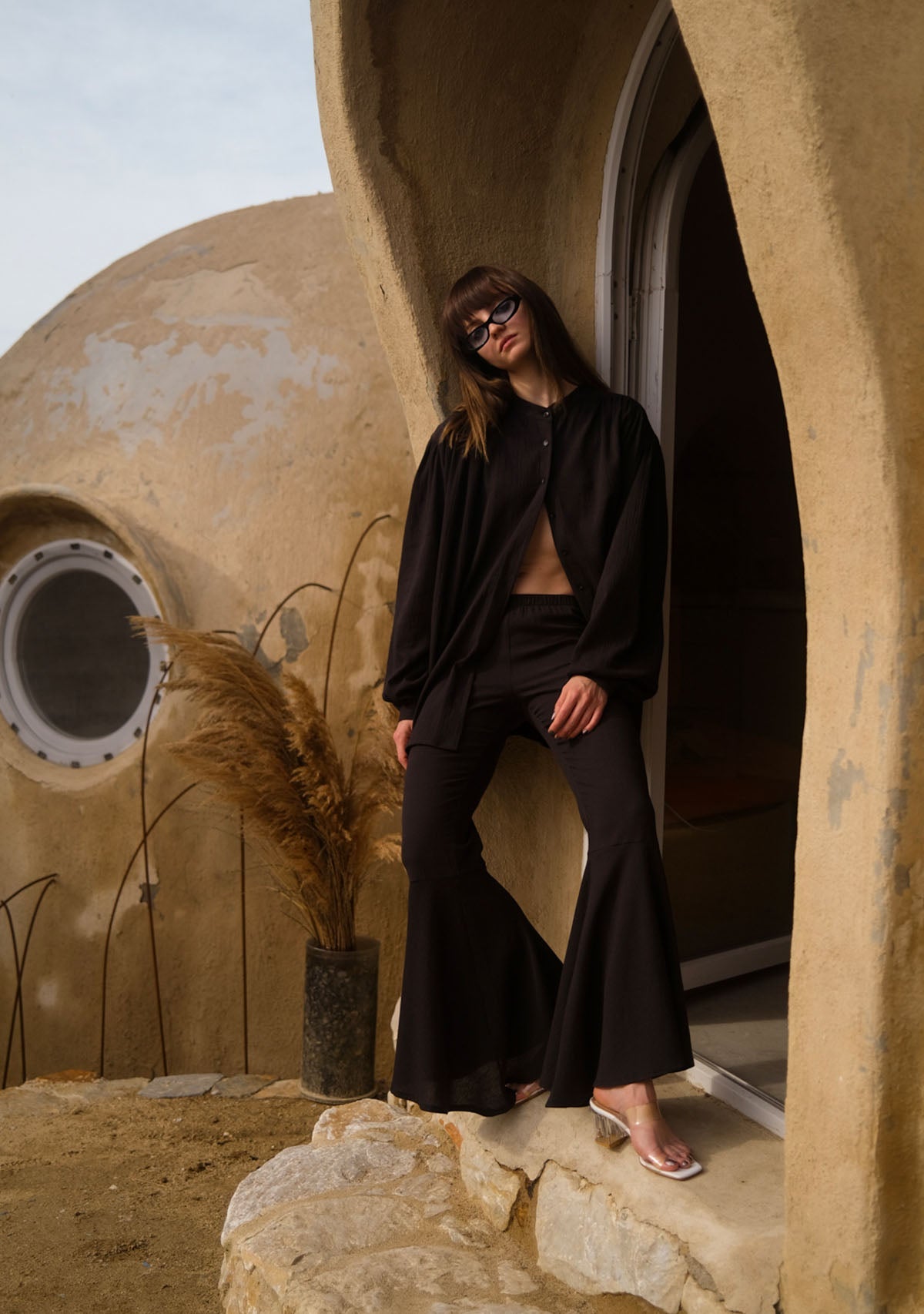 Tiny-Si Siyah Afilli Pantolon-Pantolon-5-Milagron.com