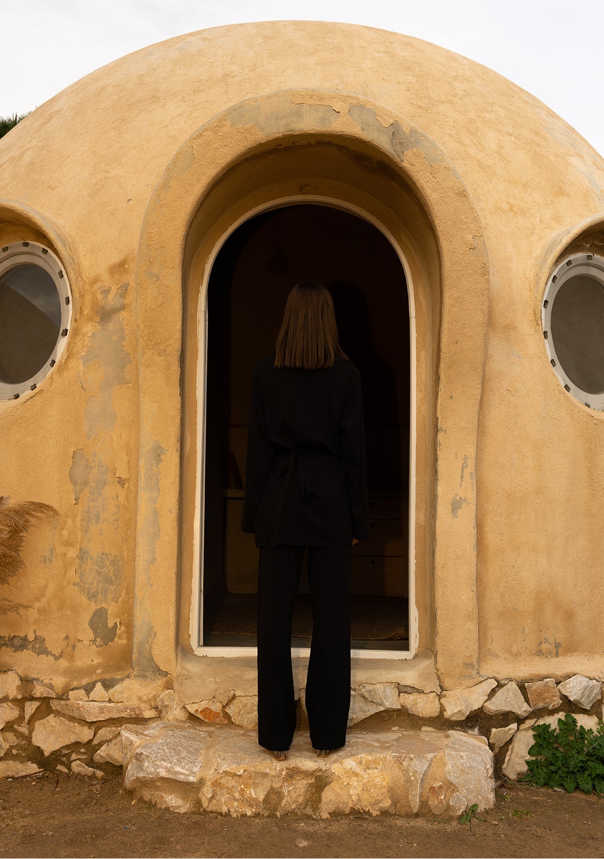 Tiny-Si Siyah Bağlamalı Keten Gömlek-Gömlek-2-Milagron.com