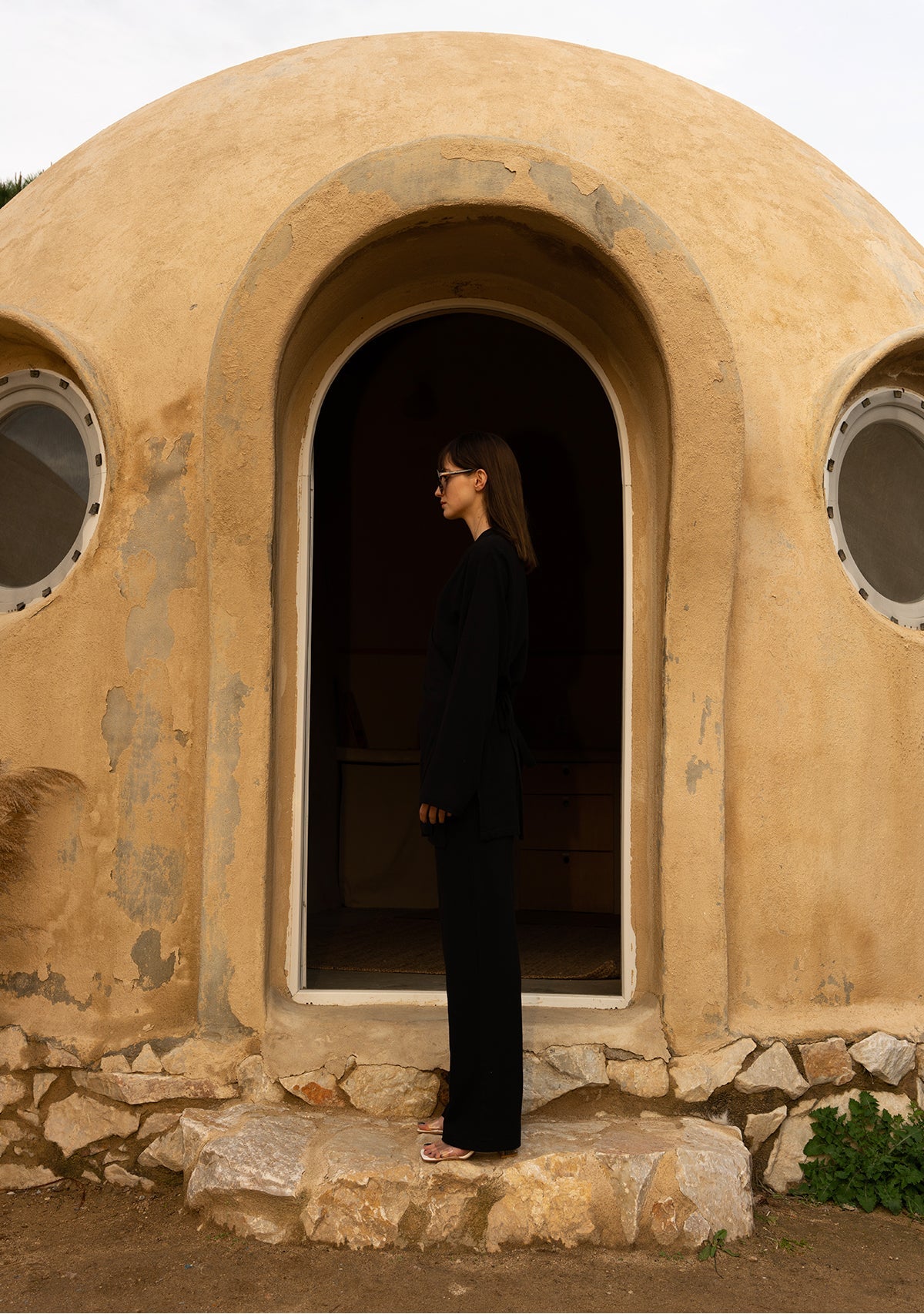 Tiny-Si Siyah Bağlamalı Keten Gömlek-Gömlek-3-Milagron.com