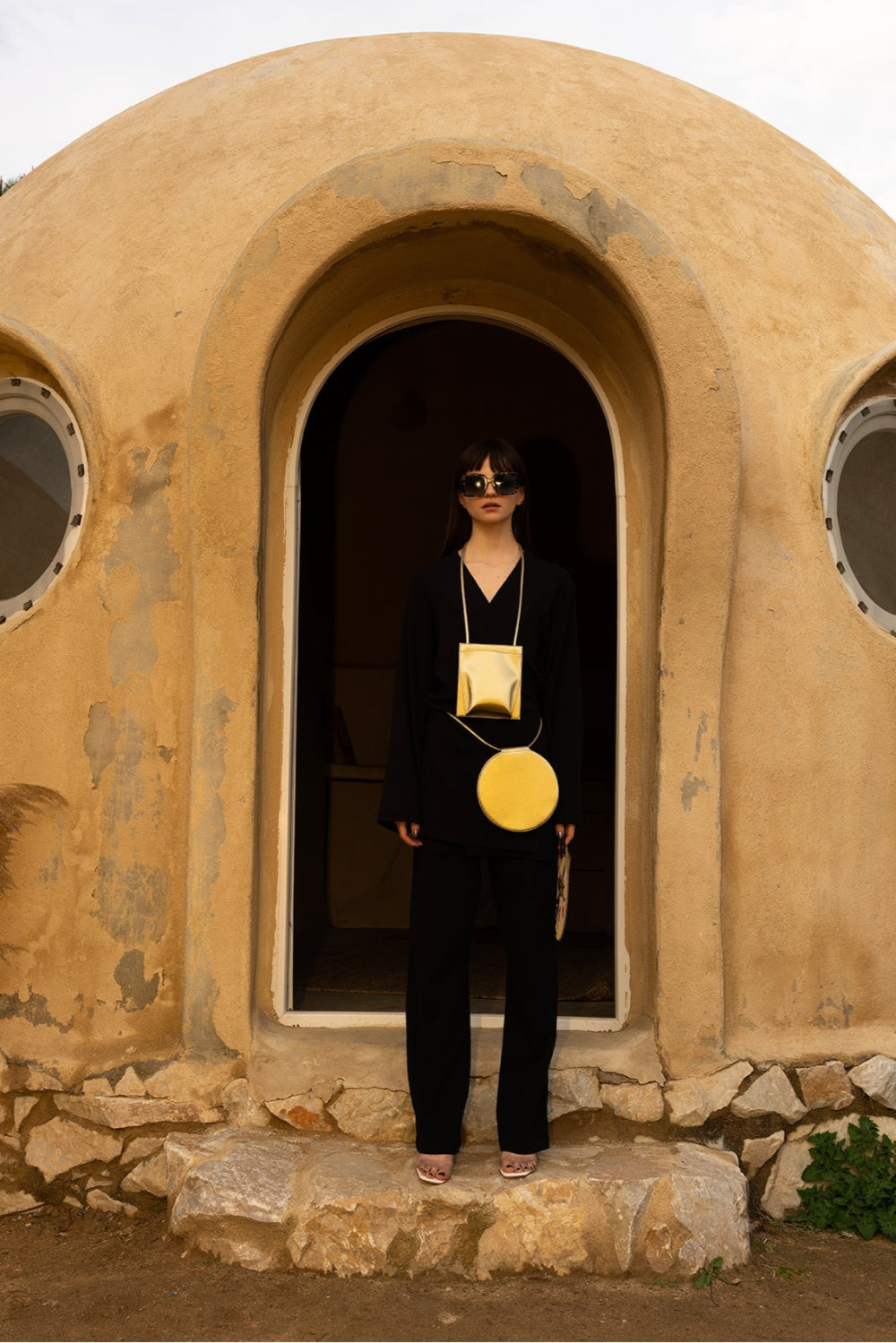 Tiny-Si Siyah Düz Kesim Keten Pantolon-Pantolon-1-Milagron.com