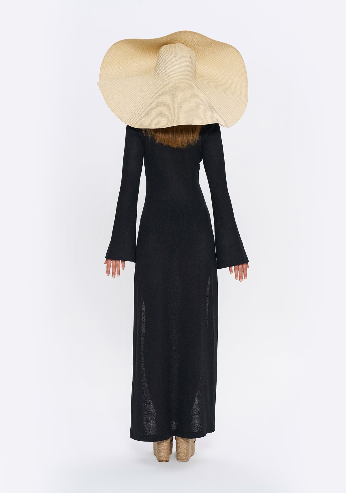 Tiny-Si Yırtmaçlı Uzun Kollu Siyah Triko Elbise-Elbise-2-Milagron.com