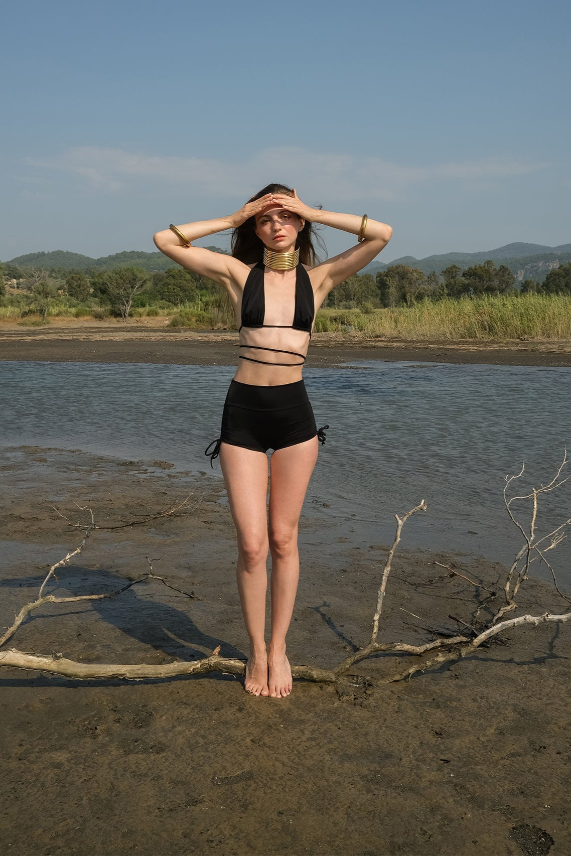 Tiny-Siyah Bağlamalı Bikini üstü-Bikini + Mayo-1-Milagron.com