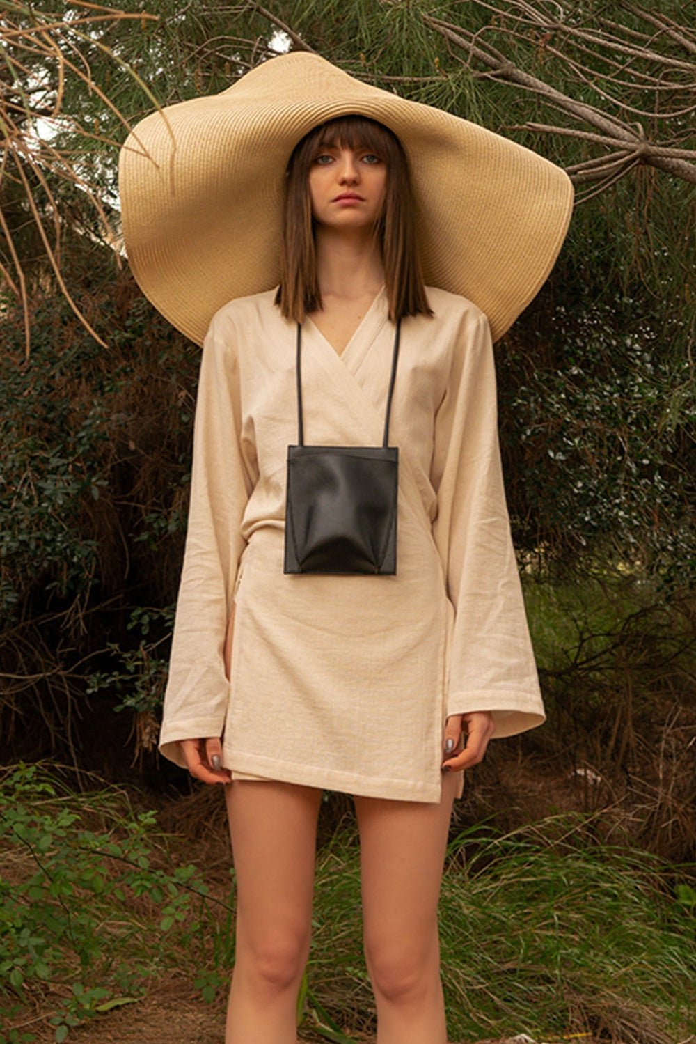 Tiny-Siyah Elma Derisi Çanta-Omuz Çantası-1-Milagron.com