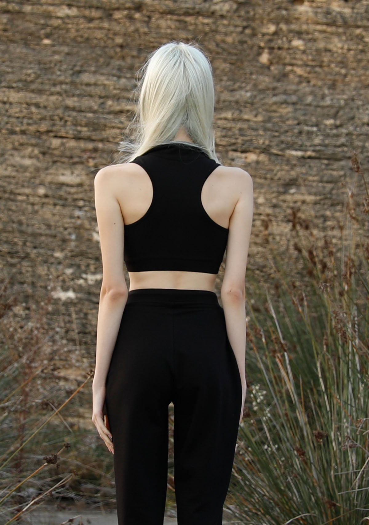 Tiny-Siyah Fermuar Detaylı Boğazlı Kısa Bluz-Bluz-2-Milagron.com