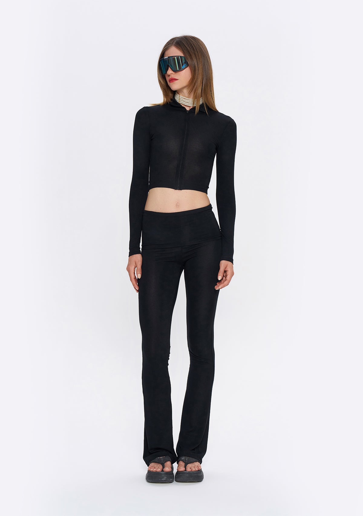 Tiny-Siyah Fermuarlı Dar Kesim Yumuşak Hırka-Kazak & Triko-12-Milagron.com