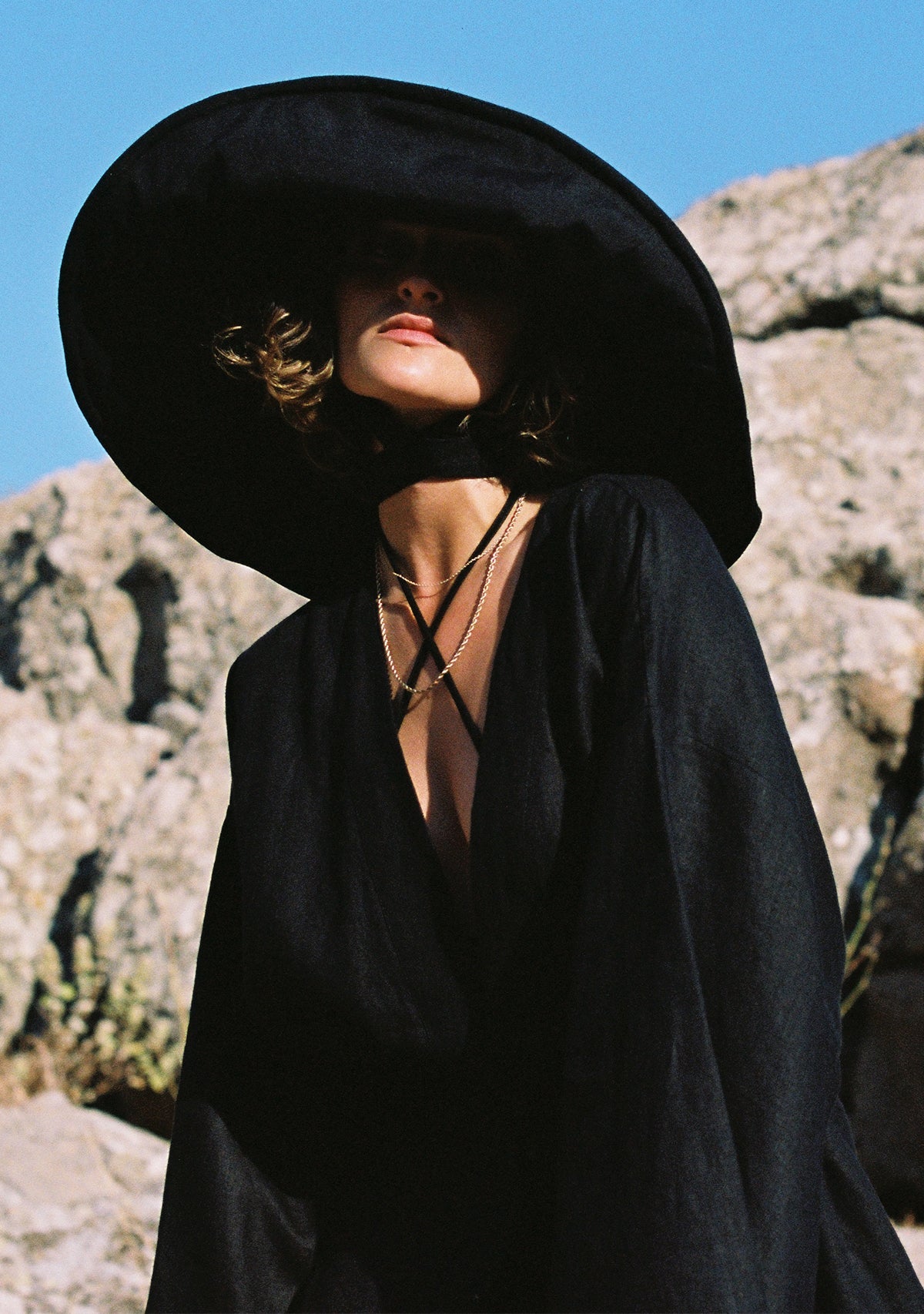 Tiny-Siyah Keten Kimono-Kimono-7-Milagron.com