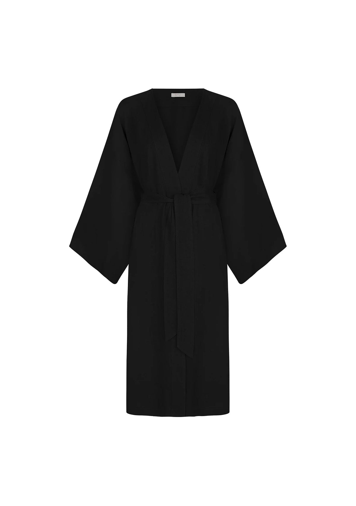 Tiny-Siyah Keten Kimono-Kimono-8-Milagron.com