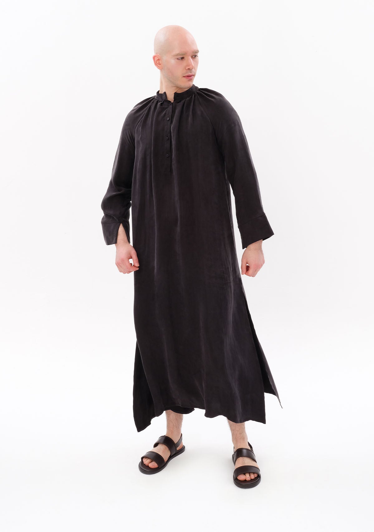 Tiny-Siyah Luxe Tencel™ Reglan Kol Elbise-Elbise-10-Milagron.com