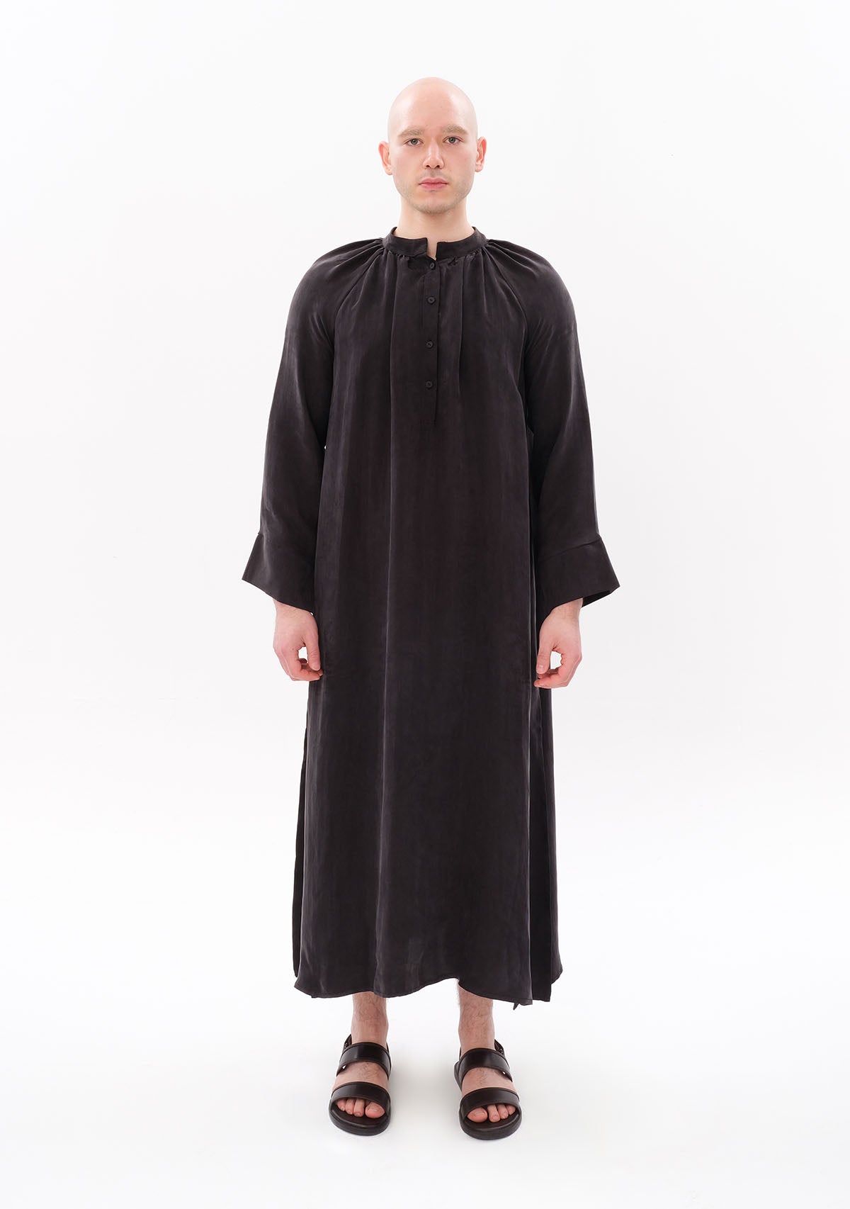 Tiny-Siyah Luxe Tencel™ Reglan Kol Elbise-Elbise-3-Milagron.com