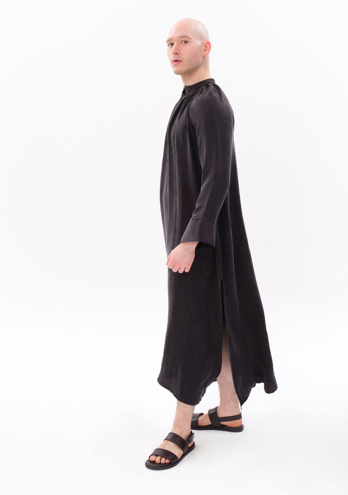 Tiny-Siyah Luxe Tencel™ Reglan Kol Elbise-Elbise-5-Milagron.com