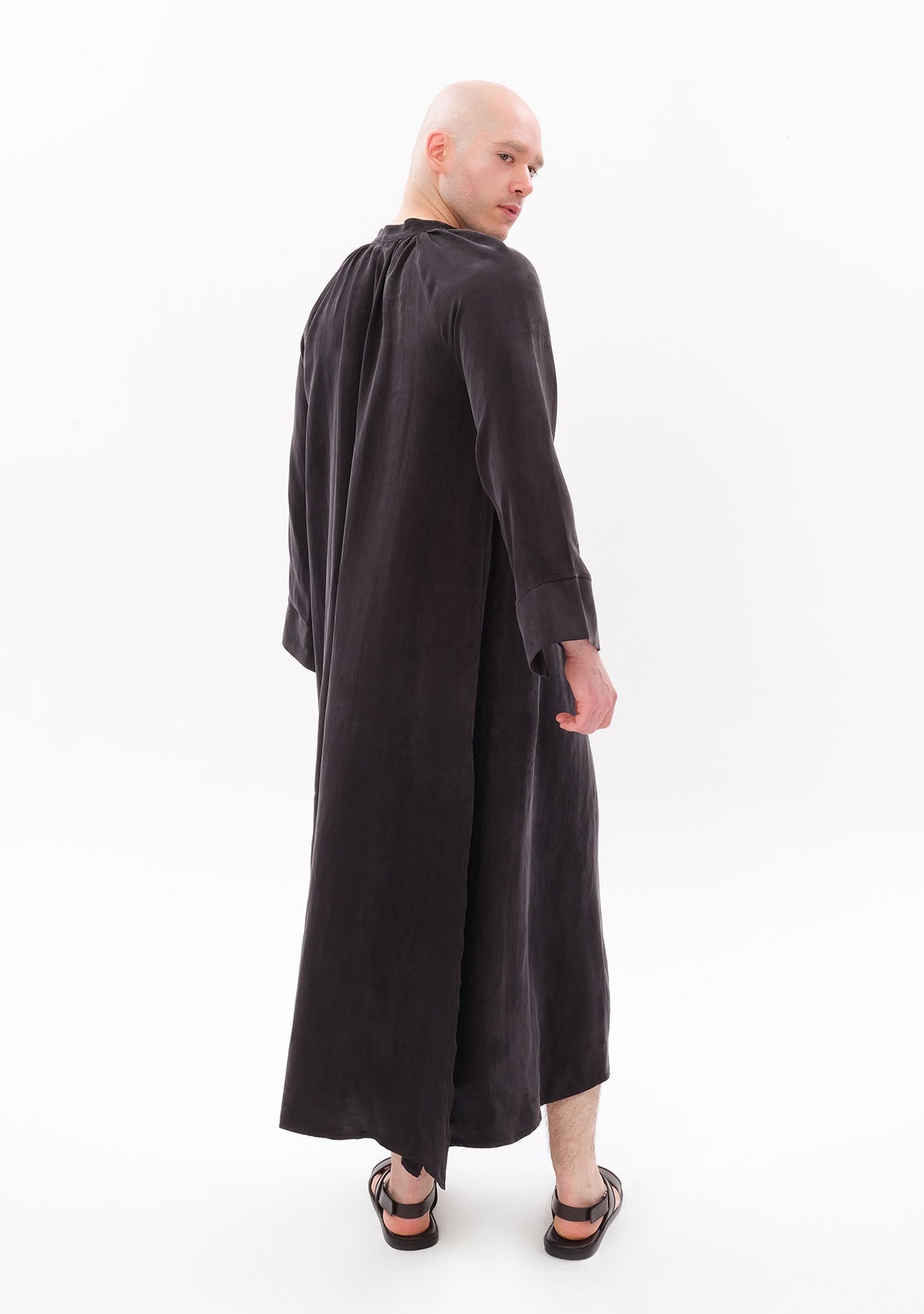 Tiny-Siyah Luxe Tencel™ Reglan Kol Elbise-Elbise-6-Milagron.com