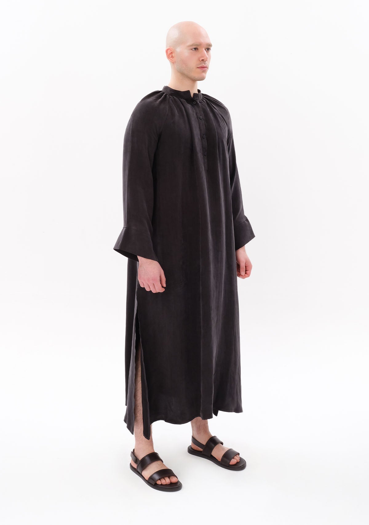 Tiny-Siyah Luxe Tencel™ Reglan Kol Elbise-Elbise-7-Milagron.com