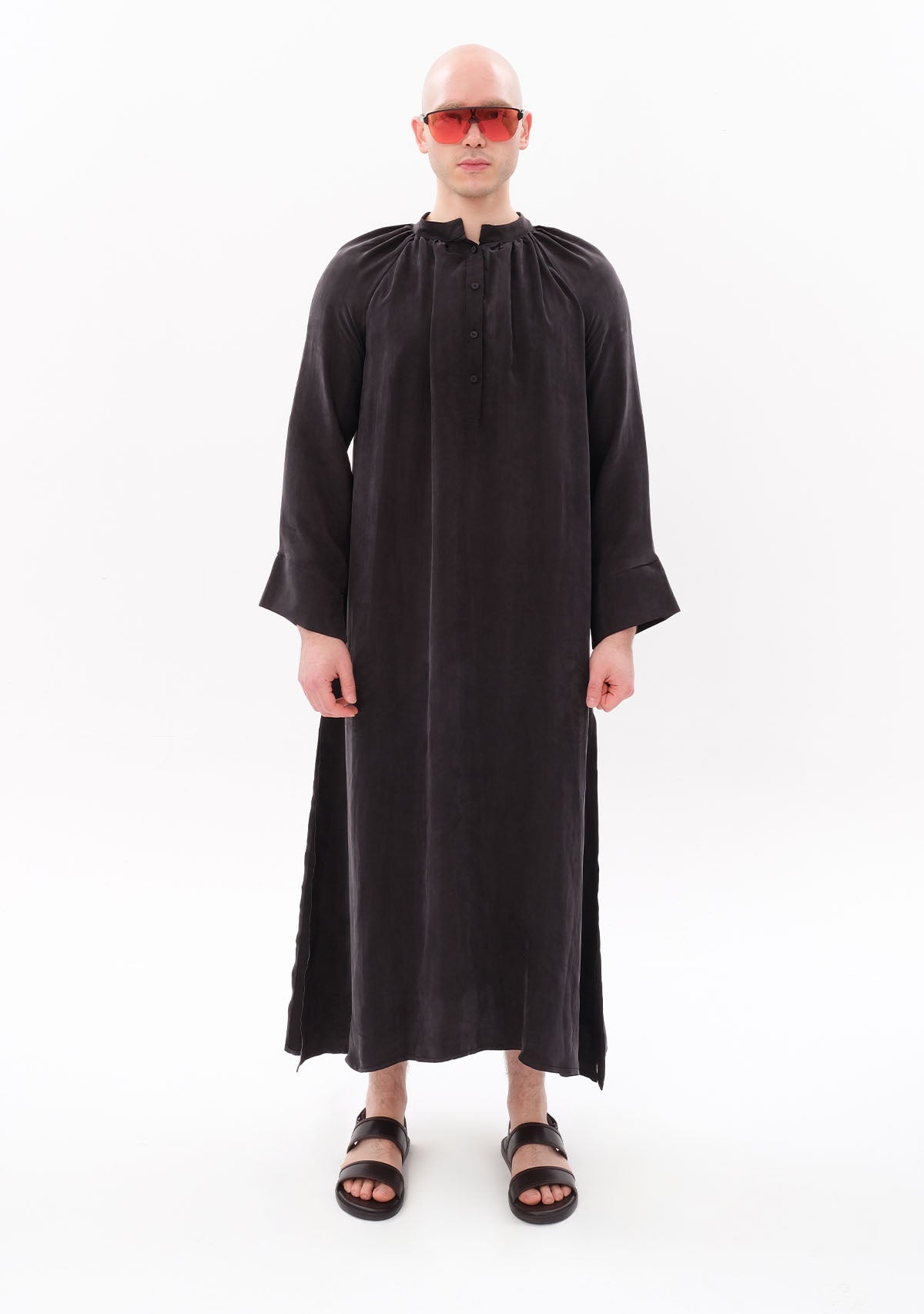 Tiny-Siyah Luxe Tencel™ Reglan Kol Elbise-Elbise-8-Milagron.com