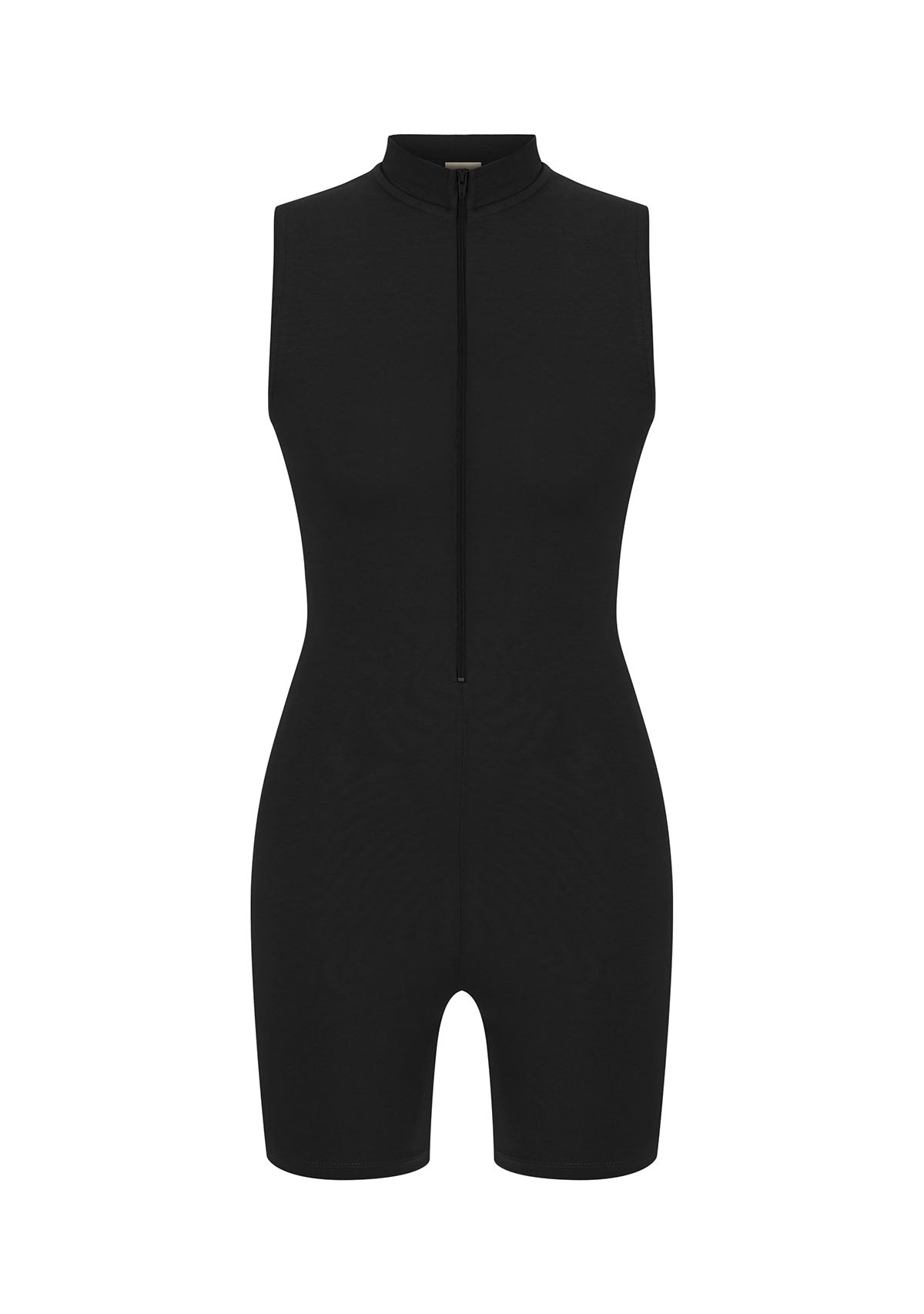 Tiny-Siyah Önden Fermuarlı Şort Bodysuit-Bodysuit-8-Milagron.com