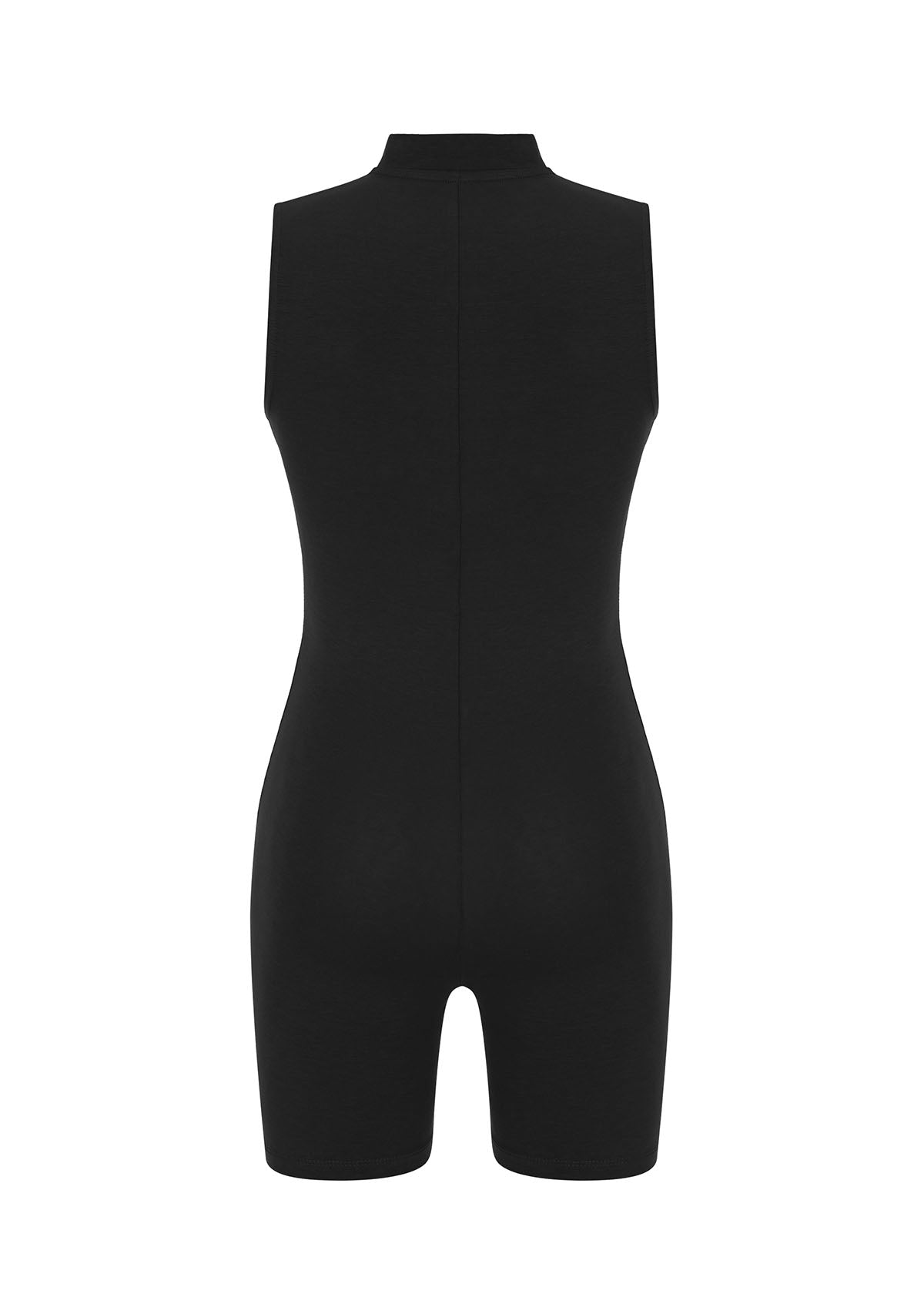 Tiny-Siyah Önden Fermuarlı Şort Bodysuit-Bodysuit-9-Milagron.com