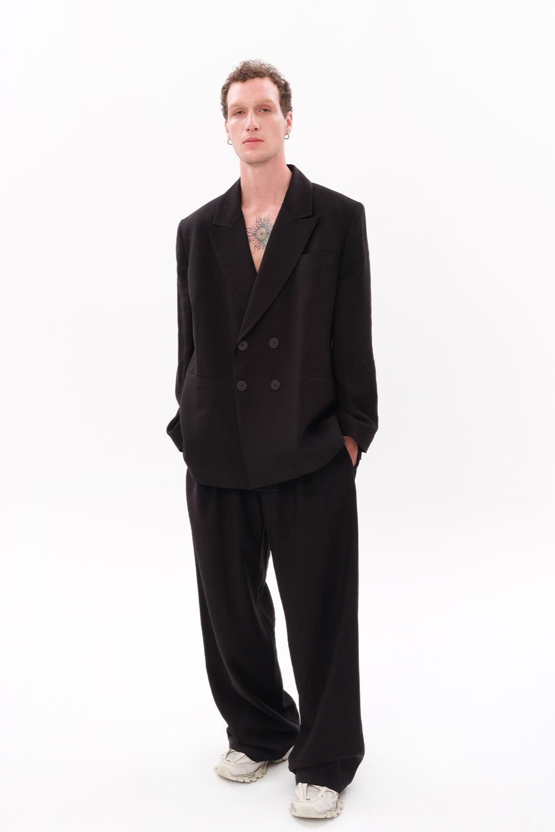 Tiny-Siyah Tencel™ Blazer-Ceket-1-Milagron.com