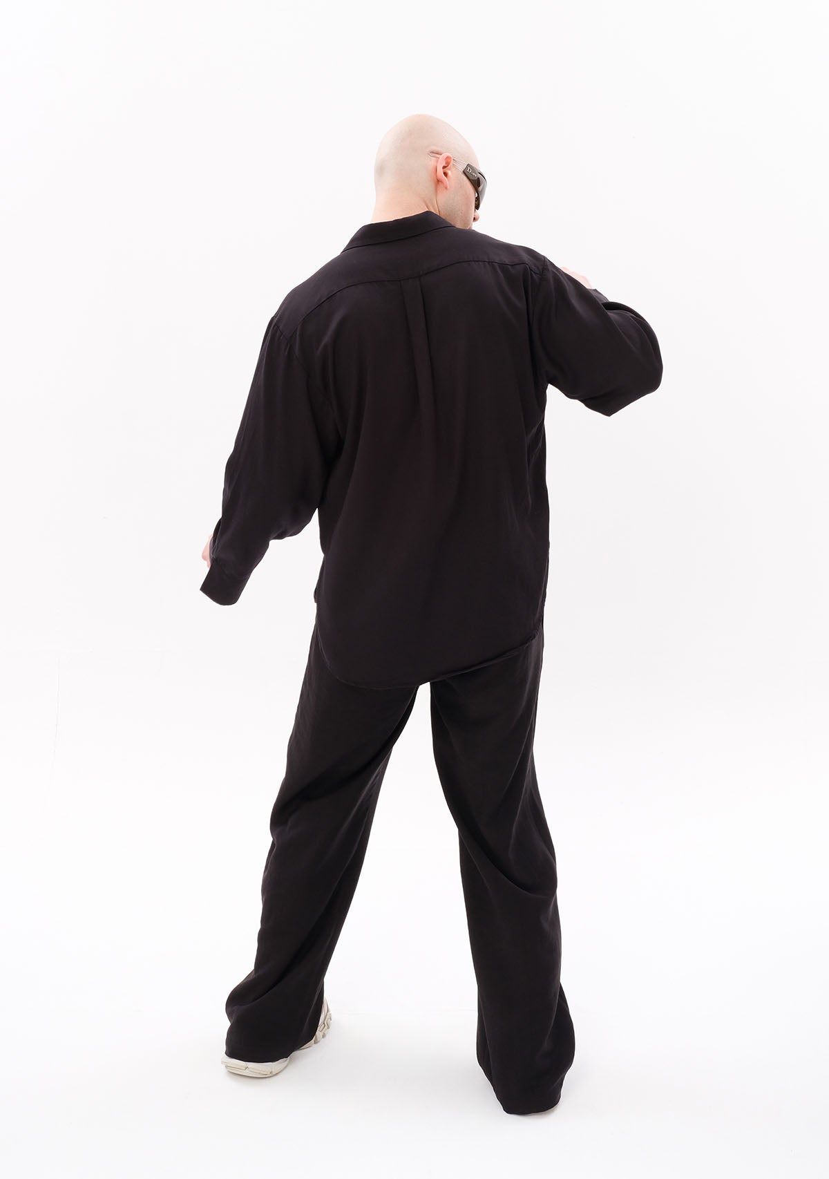 Tiny-Siyah Tencel™ Oversize Gömlek-Gömlek-7-Milagron.com