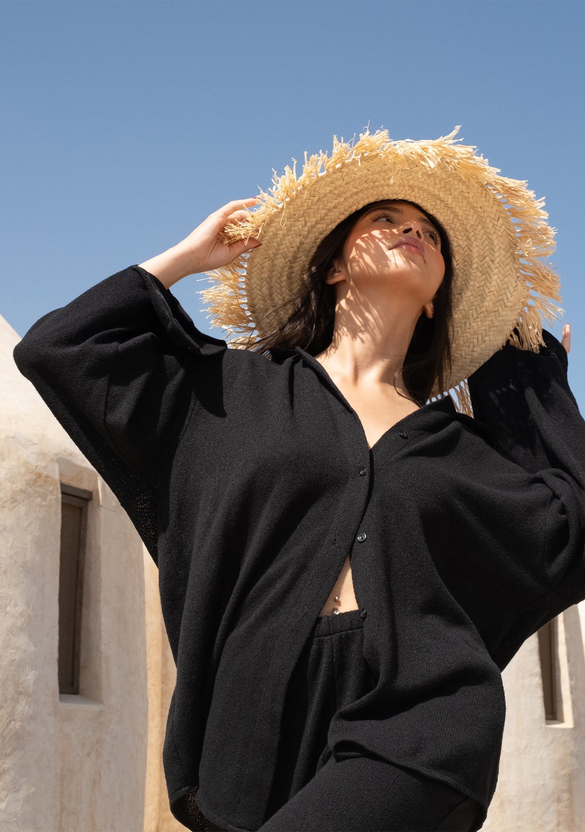 Tiny-Siyah Triko Gömlek-Gömlek-5-Milagron.com