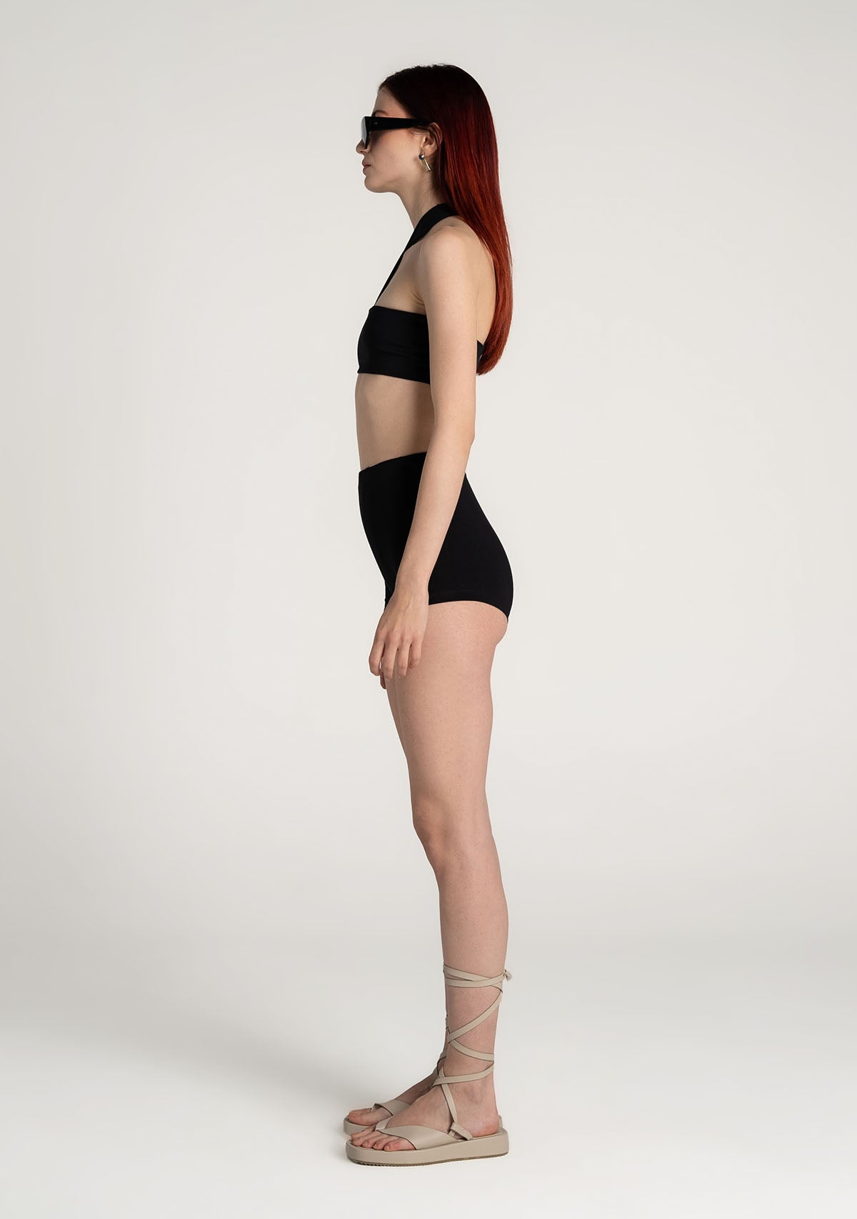 Tiny-Siyah Yüksek Bel Dar Boxer-Boyshort Külot-3-Milagron.com