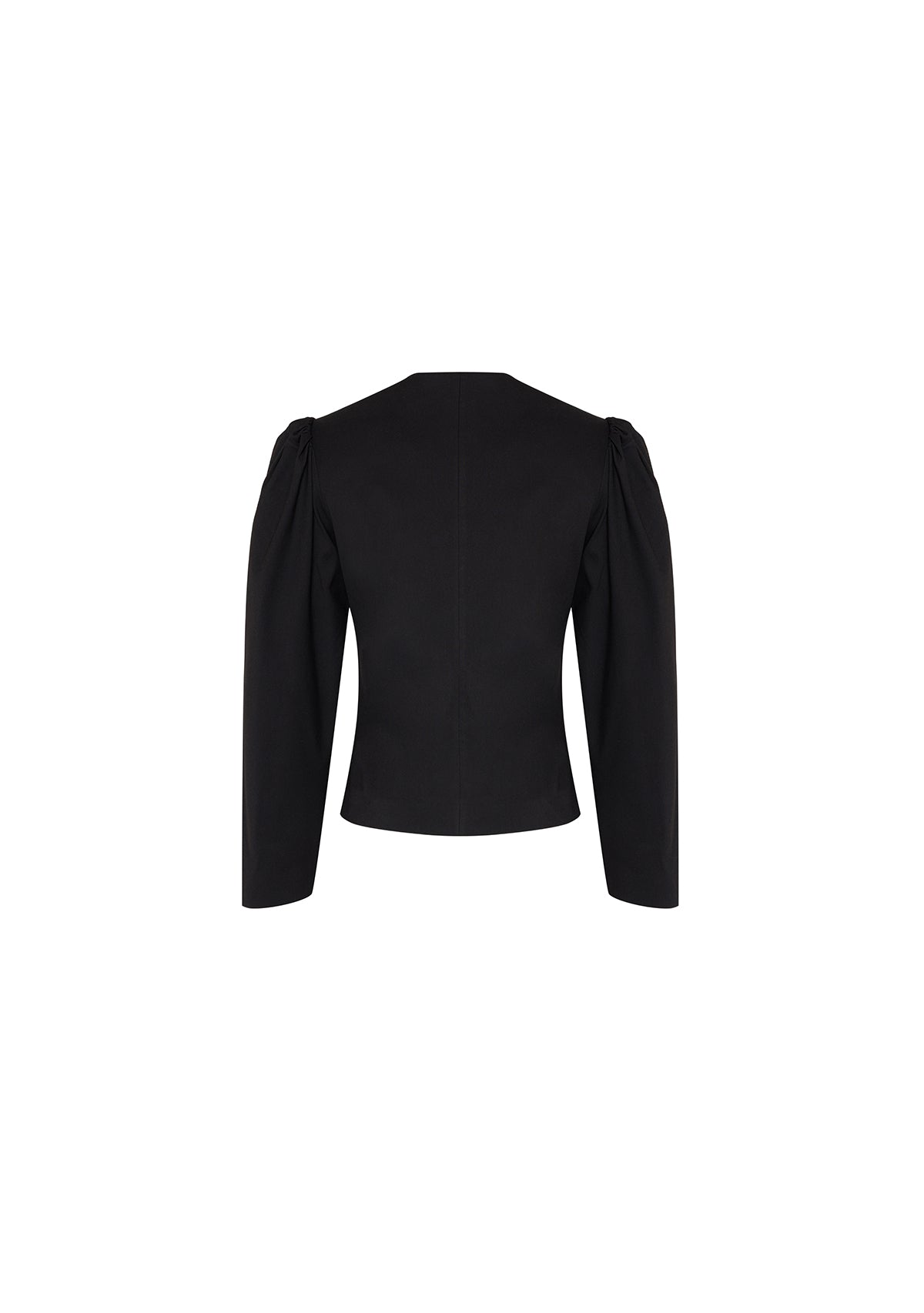 Tiny-Siyah önü Düğmeli Vatkalı Büzgülü Ceket-Ceket-8-Milagron.com