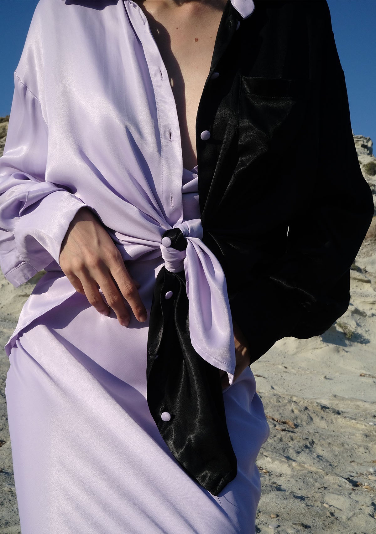 Tiny-Siyah/Lila Saten Gömlek-Gömlek-10-Milagron.com