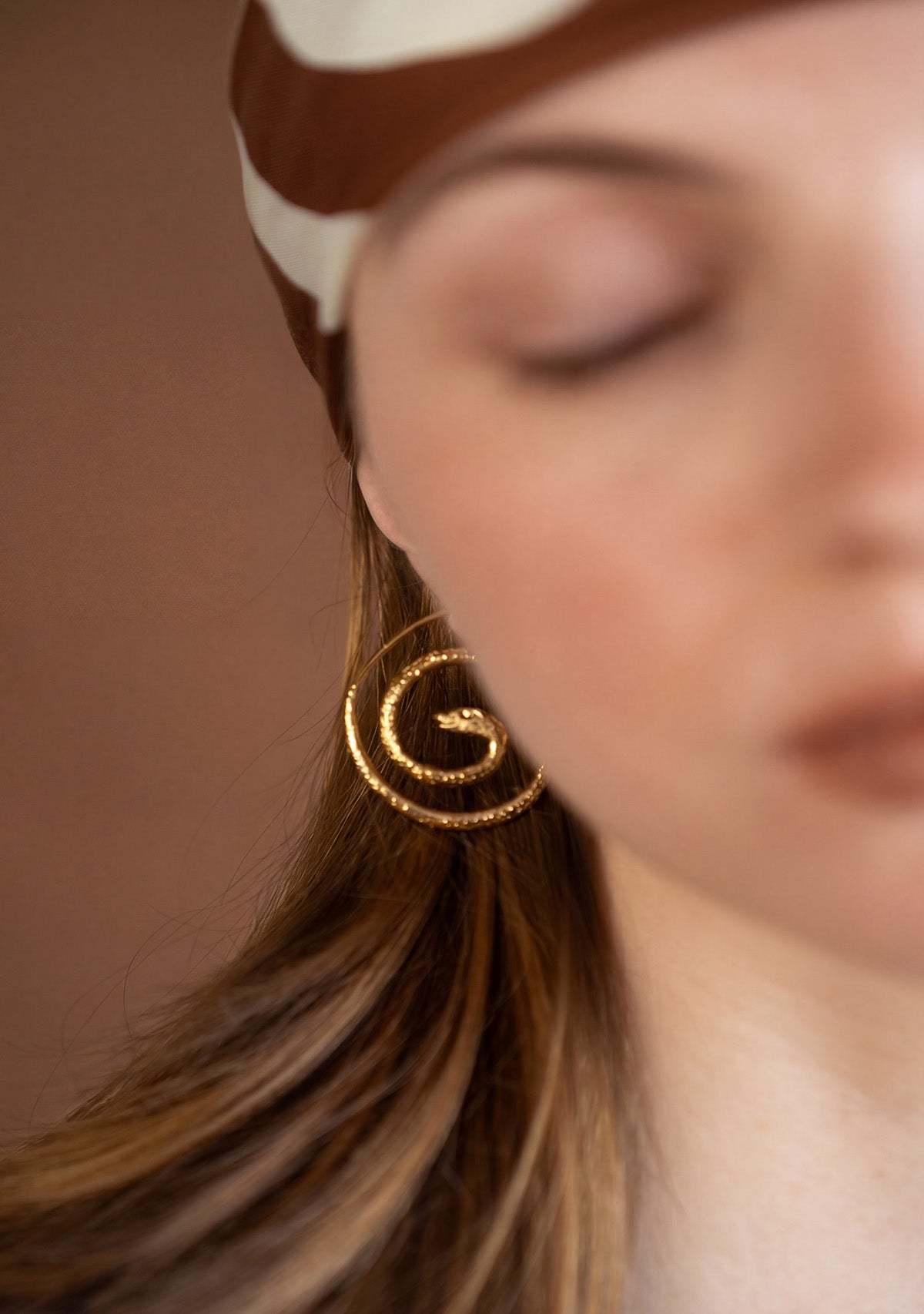 Spiral Yılan Küpe