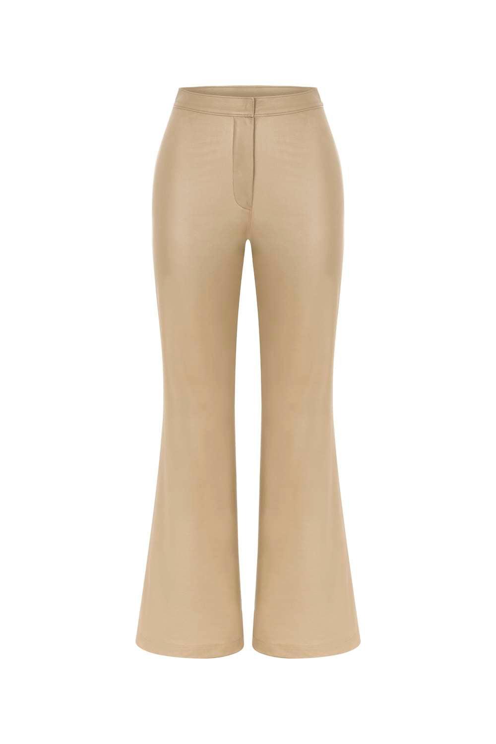 Tiny Store-Suni Deri Bej Palazzo Pantolon-Deri Pantolon-1-Milagron.com