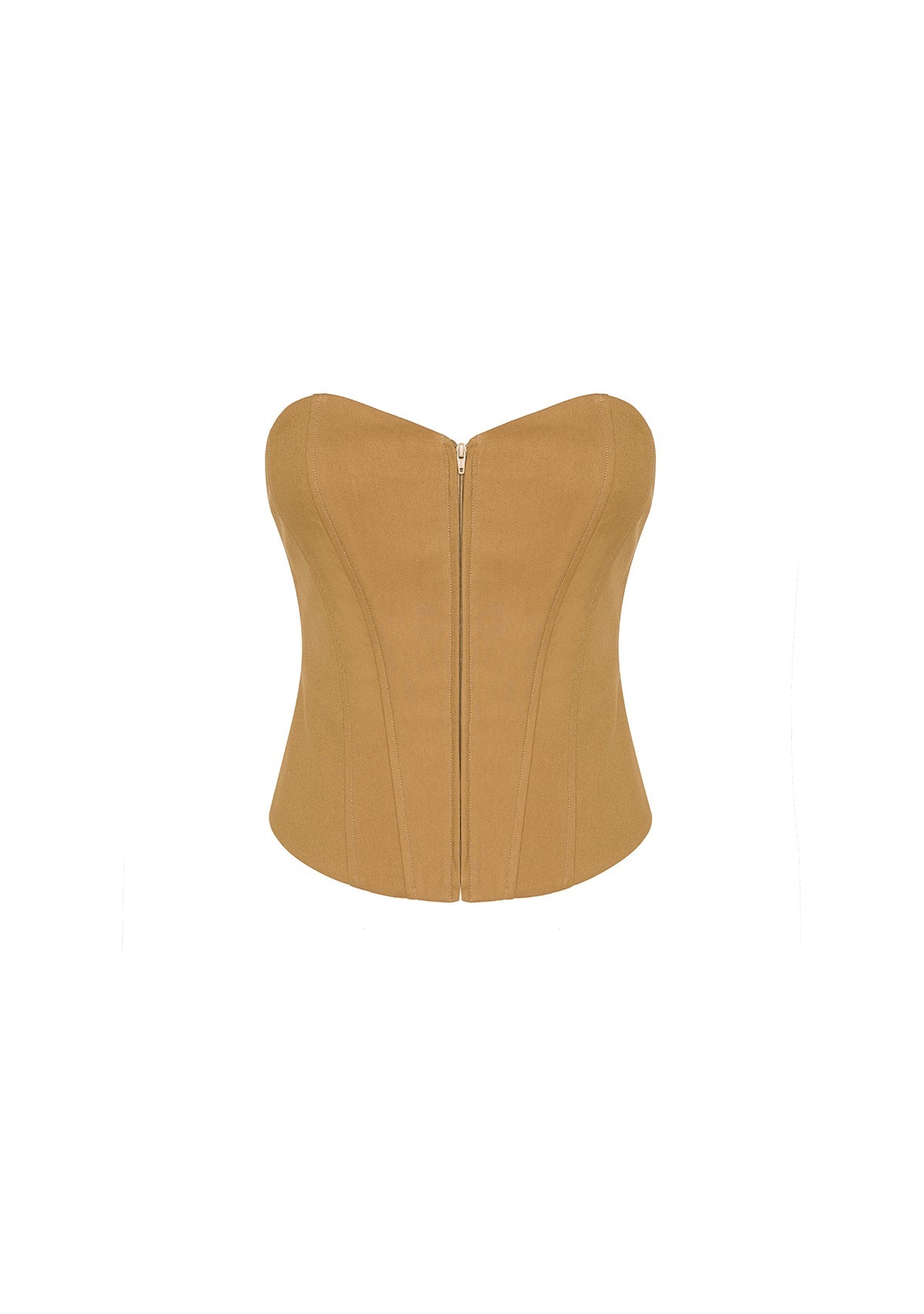 Tiny-önü Fermuarlı Sırtı Ayarlanabilir Balenli Bej Korse-Büstiyer-8-Milagron.com