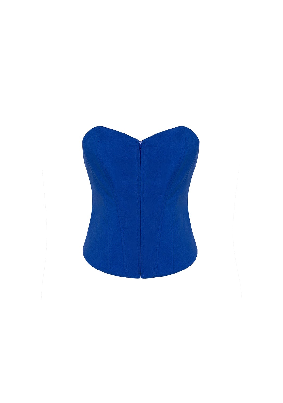 Tiny-önü Fermuarlı Sırtı Ayarlanabilir Balenli Mavi Korse-Büstiyer-12-Milagron.com