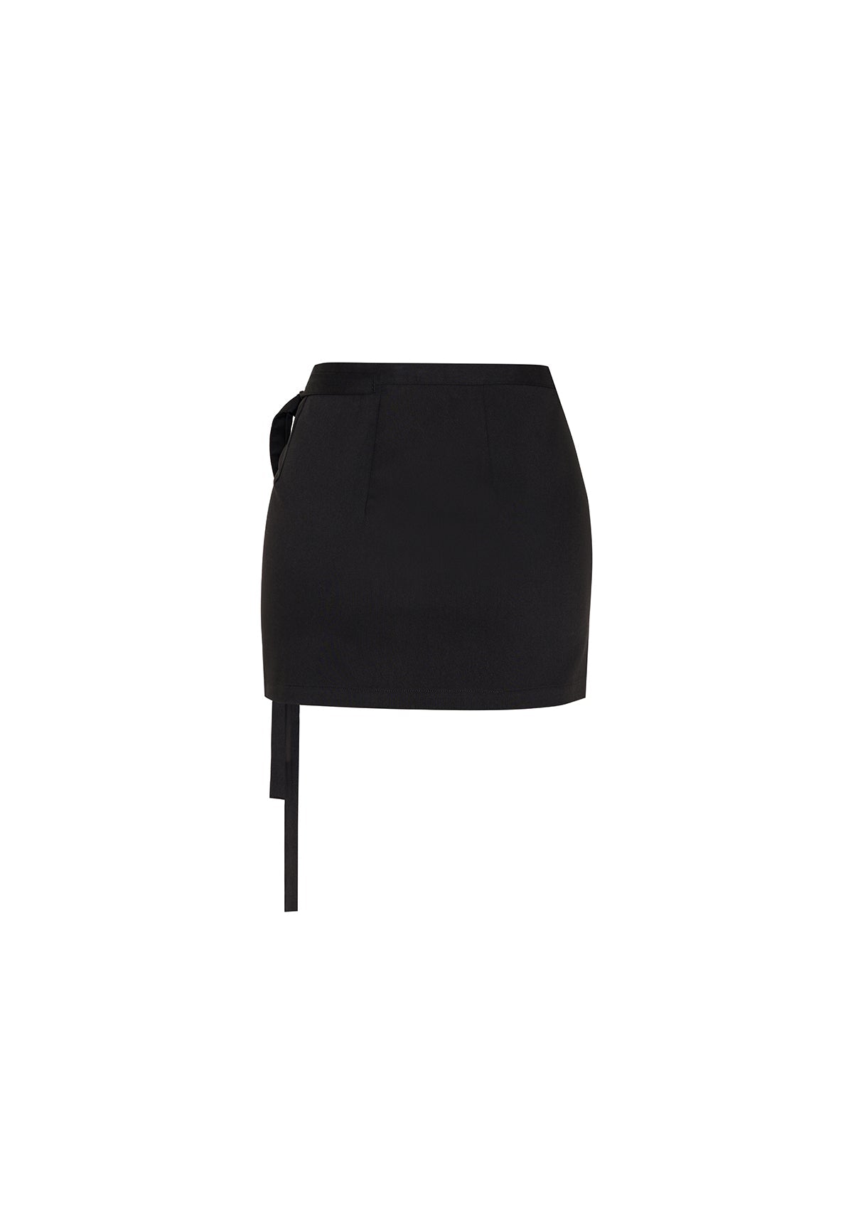 Tinybrandshop-Anvelop Kesim Bağlamalı Mini Siyah Etek-6-Milagron.com