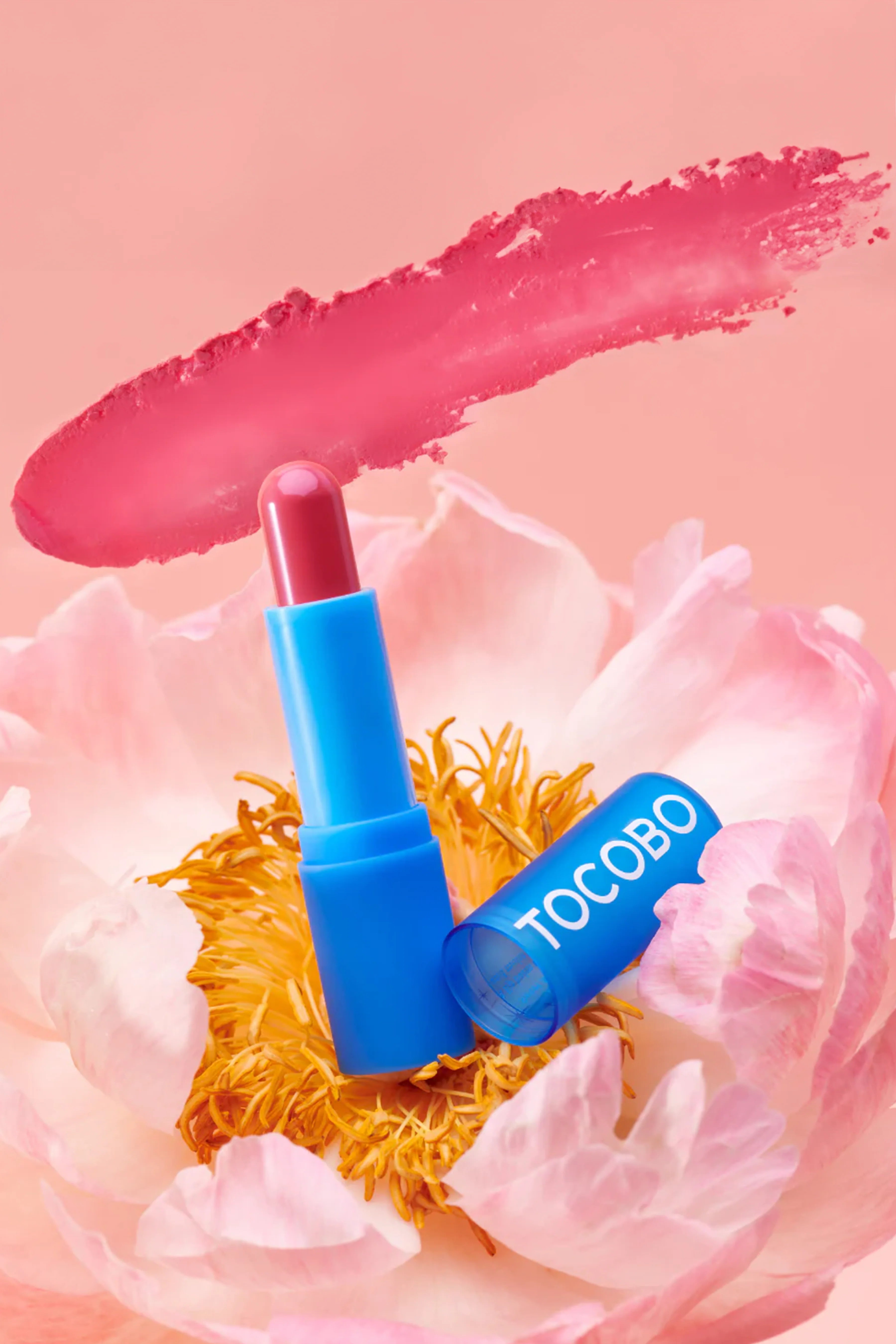 Tocobo-Tocobo Powder Cream Lip Balm 032 Rose Petal 19gr Mat & Pudra Bitişli Vegan Lip Balm-Lip Balm-5-Milagron.com