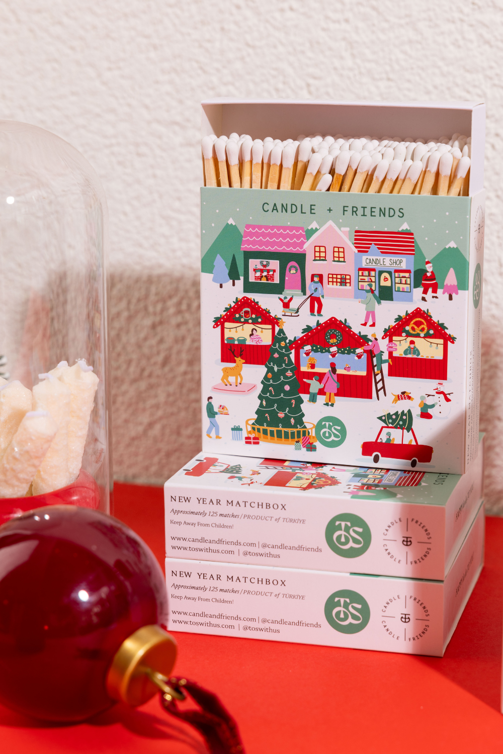Tos With Us-To's With Us X Candle+friends Kibrit Kutusu-Mum-1-Milagron.com