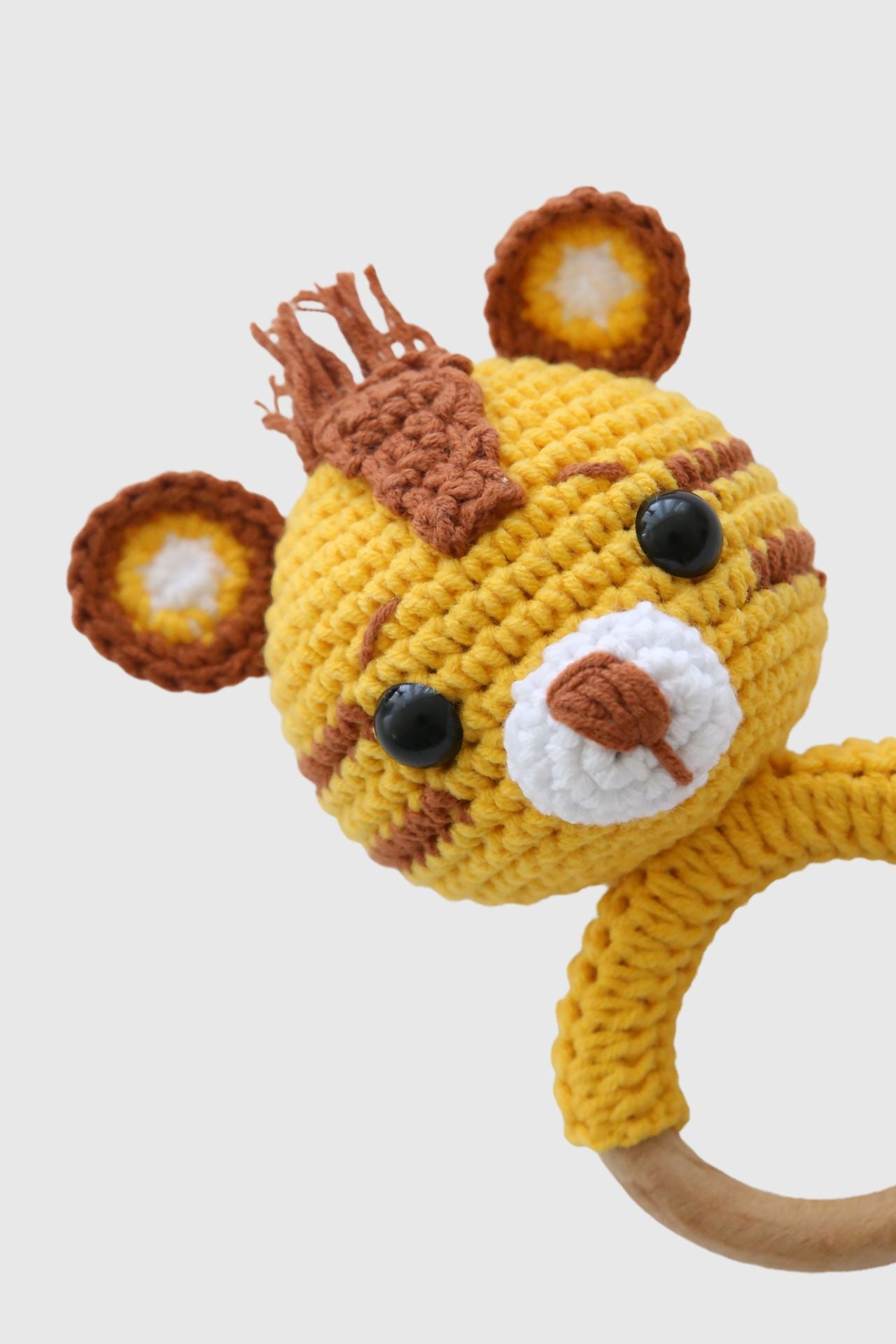 Totzee-Amigurumi Kaplan Çıngırak Sarı & Kahverengi-Amigurumi Çıngırak-3-Milagron.com