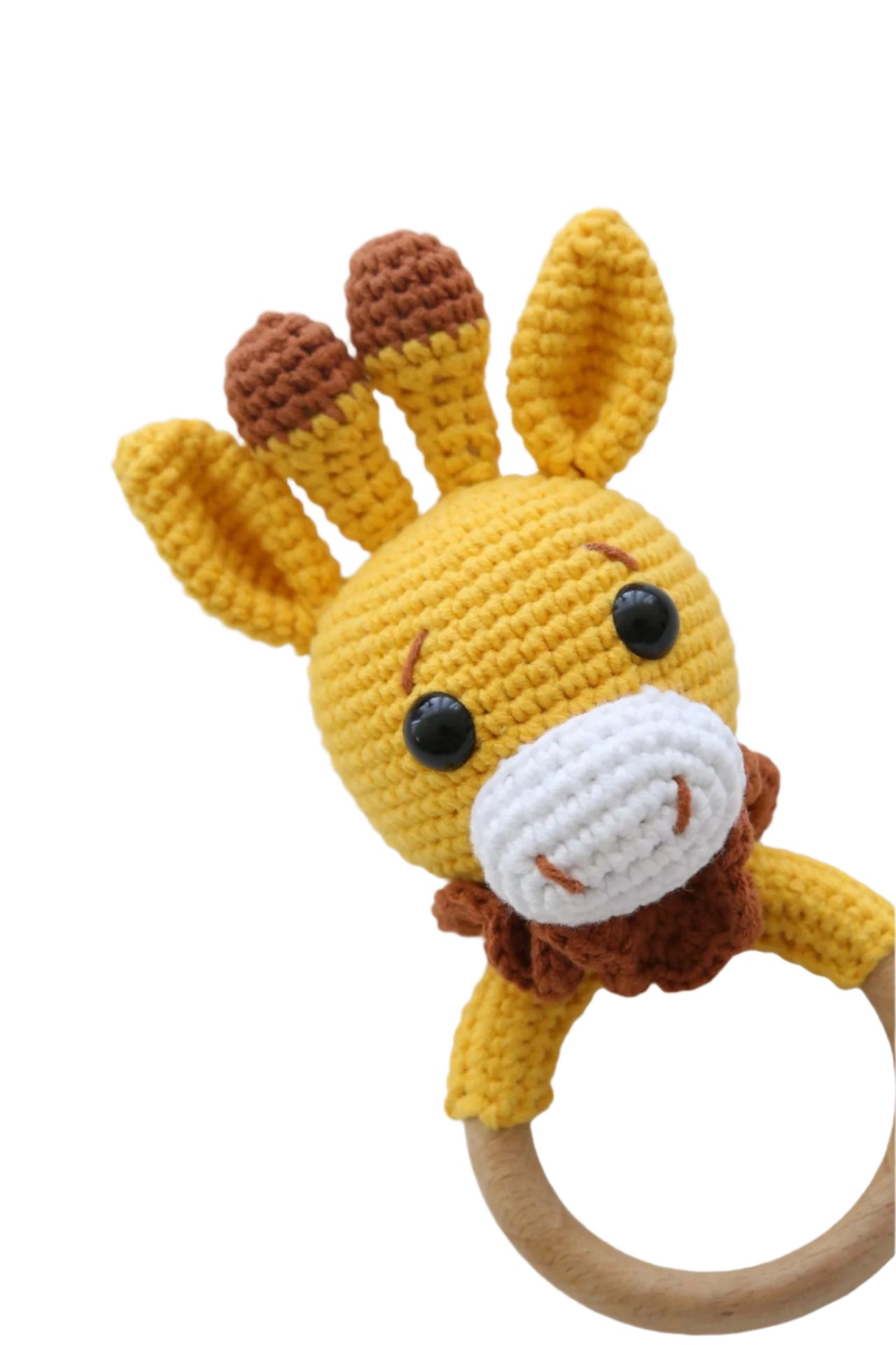 Totzee-Amigurumi Zürafa Çıngırak Sarı & Kahverengi-Amigurumi Çıngırak-2-Milagron.com