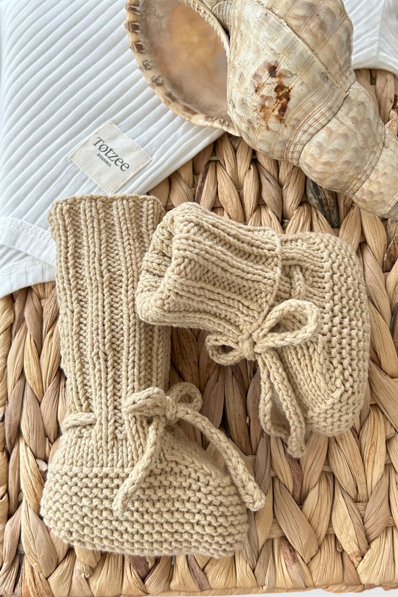 Totzee-Bağcıklı Patik Çorap Cappuccino-Patik-3-Milagron.com