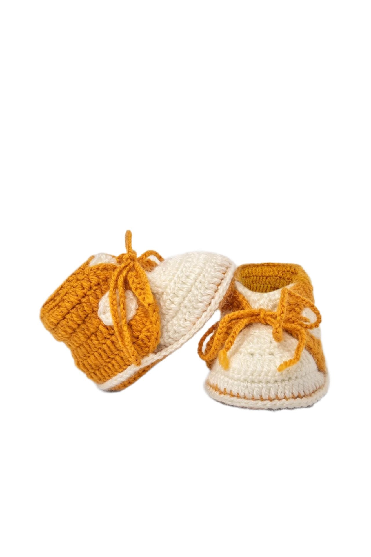 Totzee-Bağcıklı Patik Ekru & Hardal Sarısı-Patik-1-Milagron.com