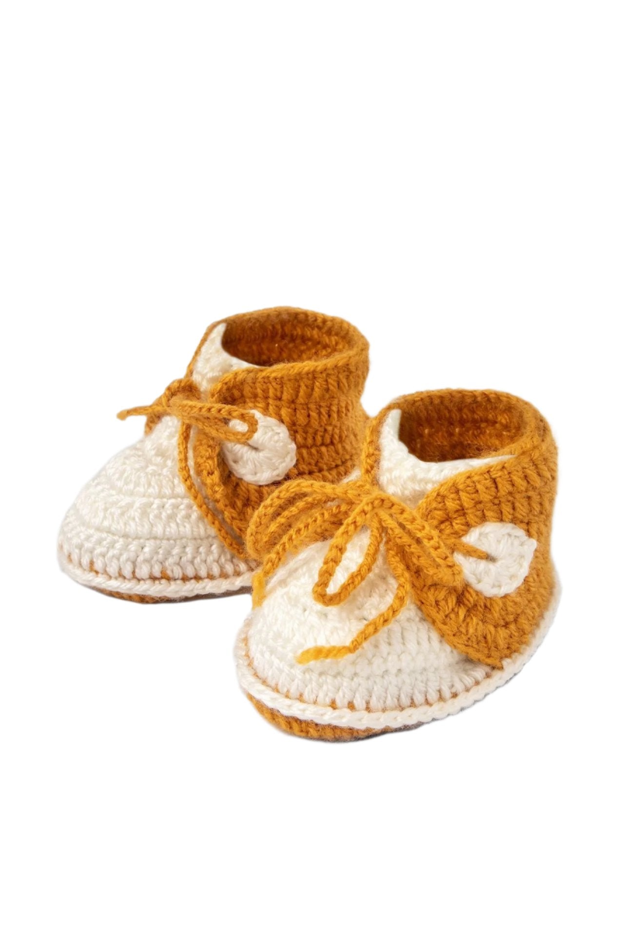 Totzee-Bağcıklı Patik Ekru & Hardal Sarısı-Patik-2-Milagron.com