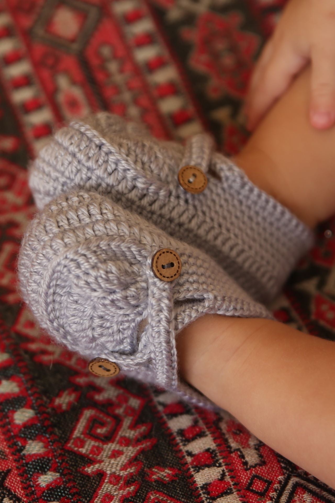 Totzee-Çapraz Şeritli Patik Gri-Patik-2-Milagron.com