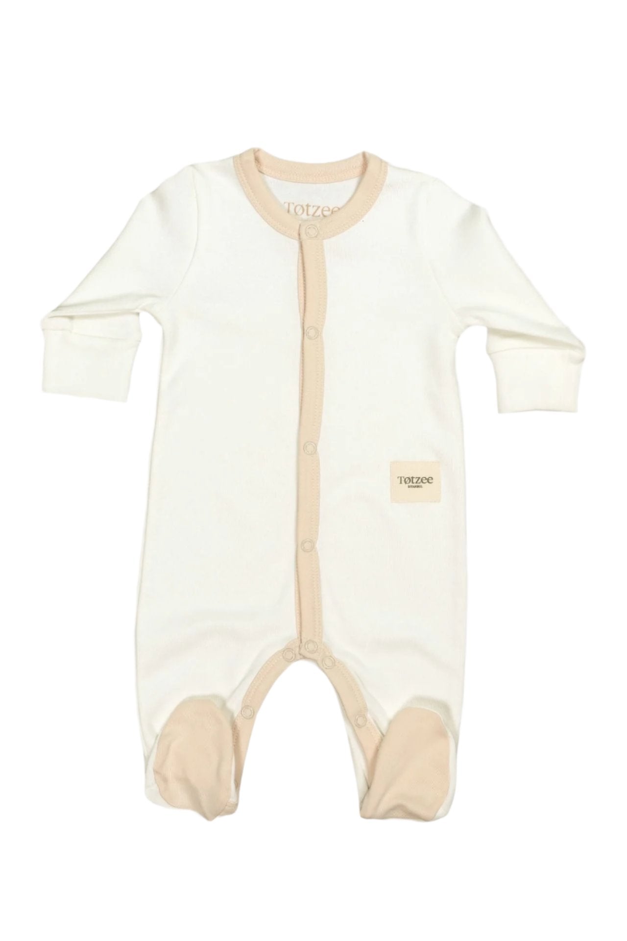 Totzee-Çıt Çıtlı Basic Yenidoğan Tulum Süt Köpüğü-Çocuk Elbise & Tulum-1-Milagron.com