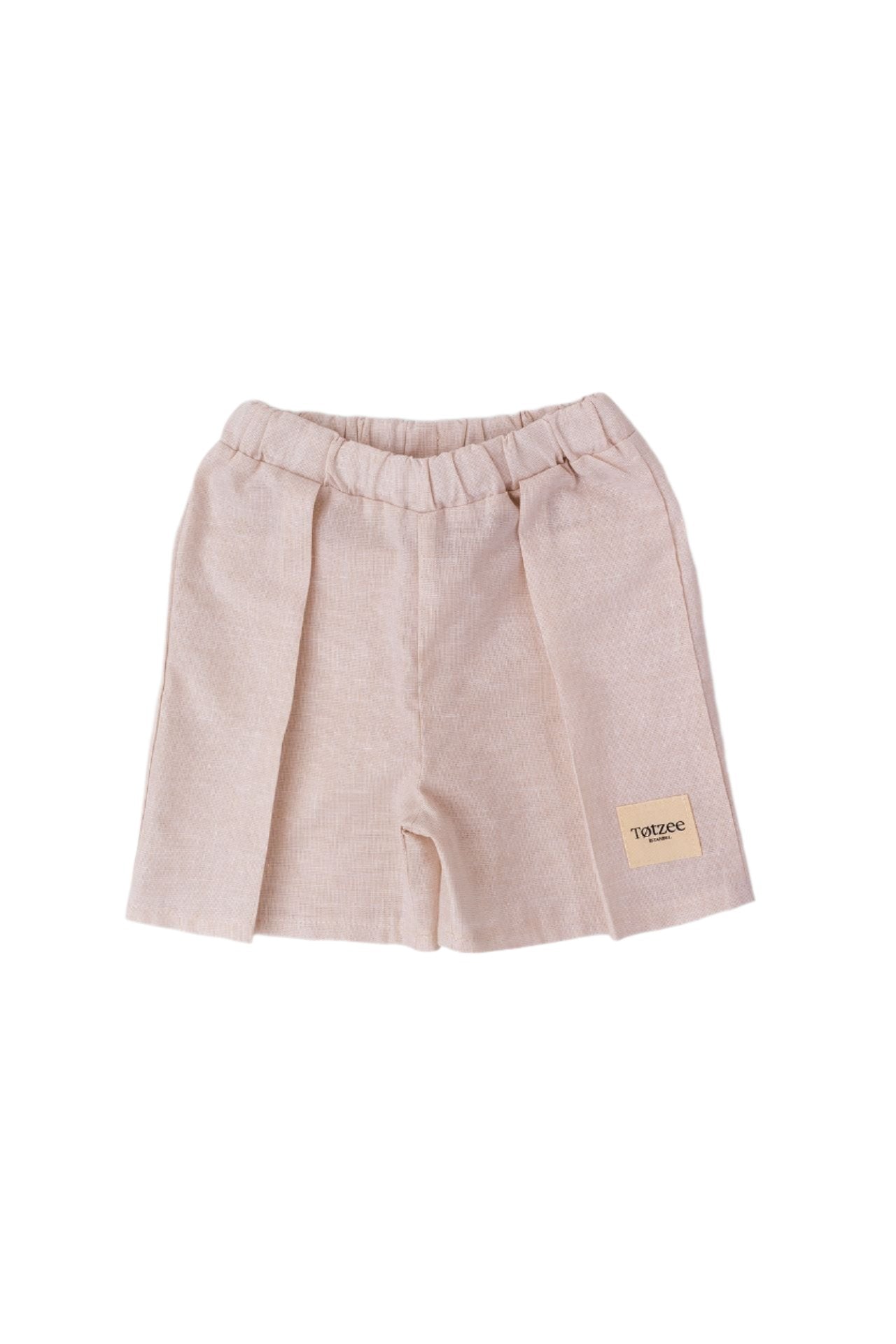 Totzee-Keten Pileli Şort Fildişi-Şort-1-Milagron.com