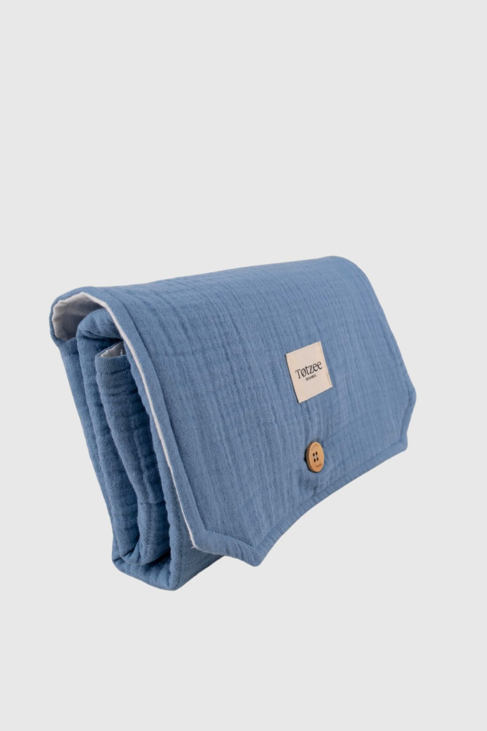 Totzee-Müslin Alt Açma Bezi Okyanus Mavisi-Yatak Örtüsü-2-Milagron.com