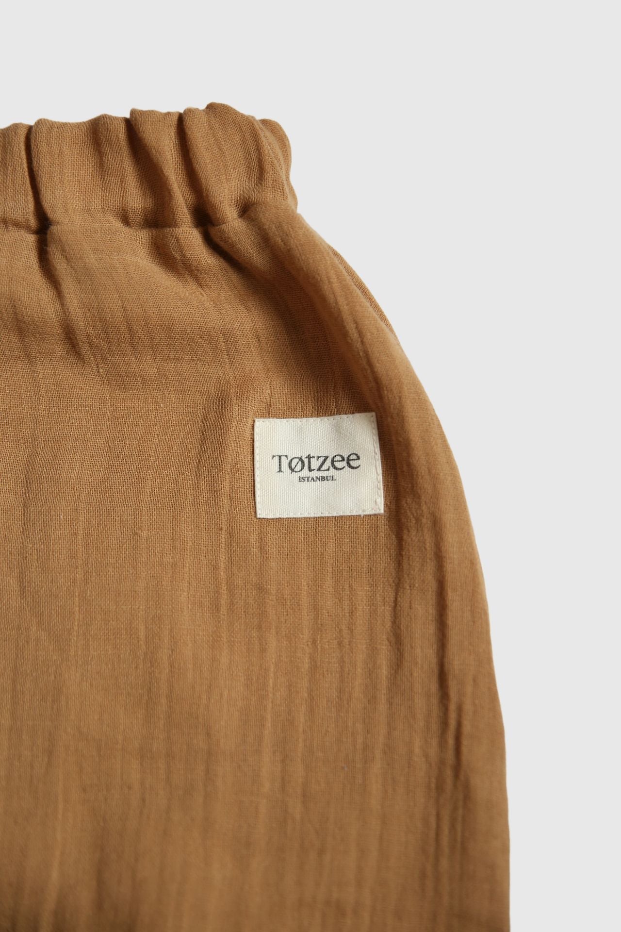 Totzee-Müslin Balon Pantolon Camel Kahverengi-Pantolon-3-Milagron.com