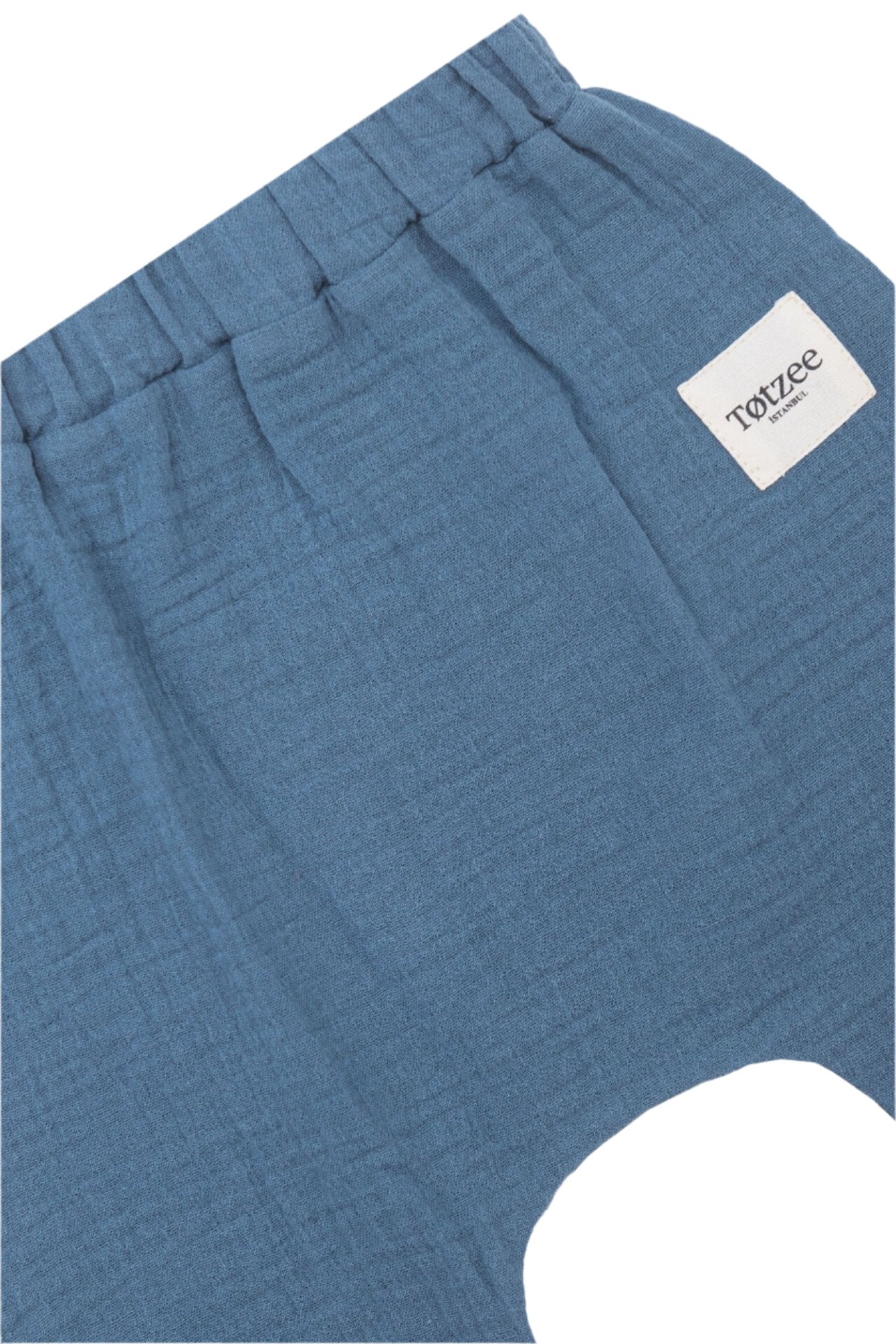 Totzee-Müslin Balon Pantolon - Koyu Mavi-Pantolon-2-Milagron.com