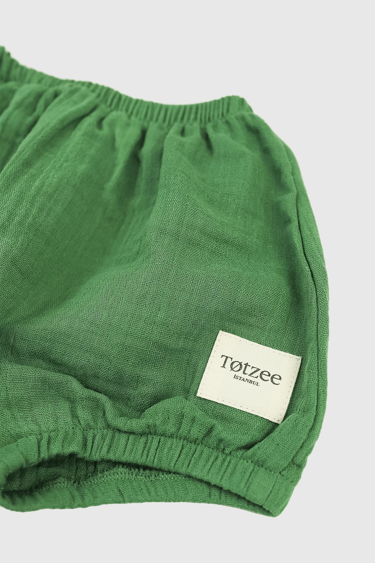 Totzee-Müslin Balon Şort Çimen Yeşili-Şort-3-Milagron.com